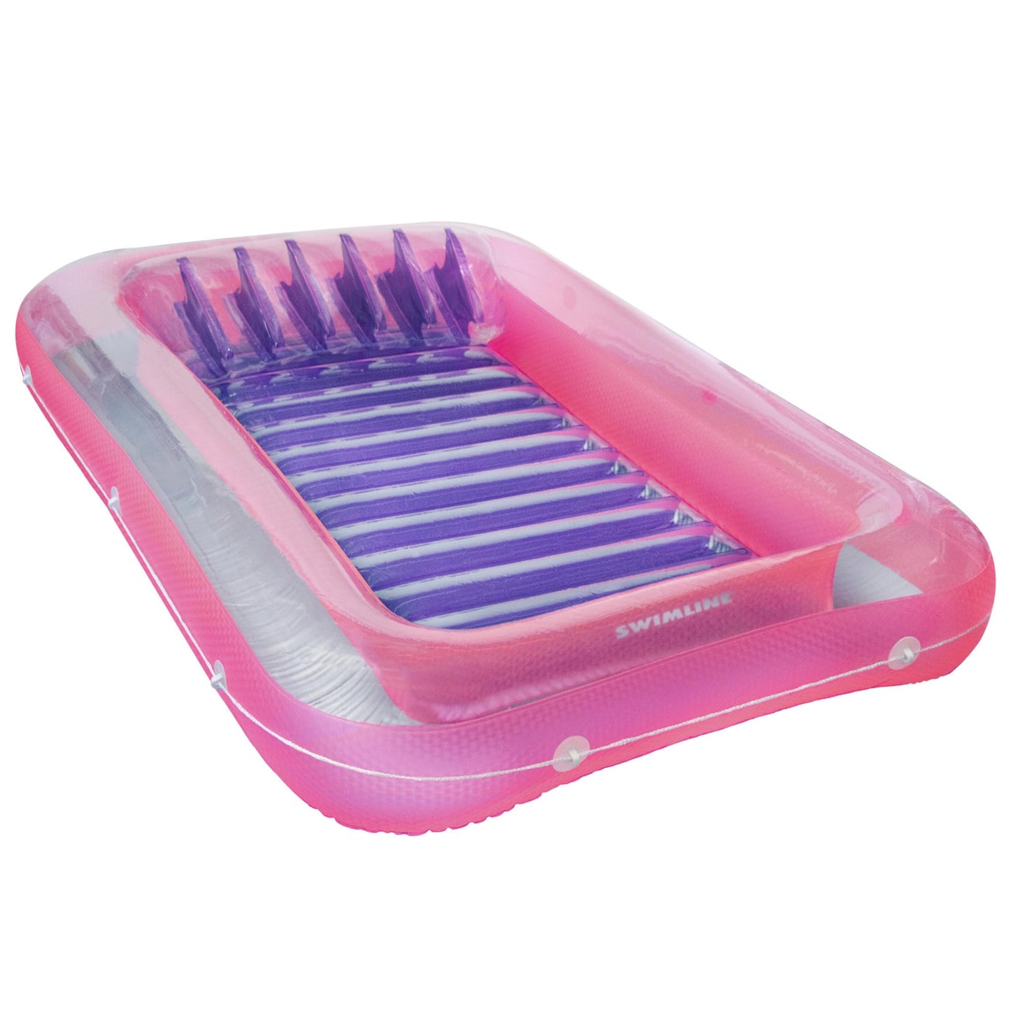 HotSWIMLINE Original Suntan Tub Series Classic Inflatable Tanning Float Floating Lounge | Personal Tan Pool Hybrid Lounger | Adjustable Pillow | Fill with Water | Reflective Tanning Design