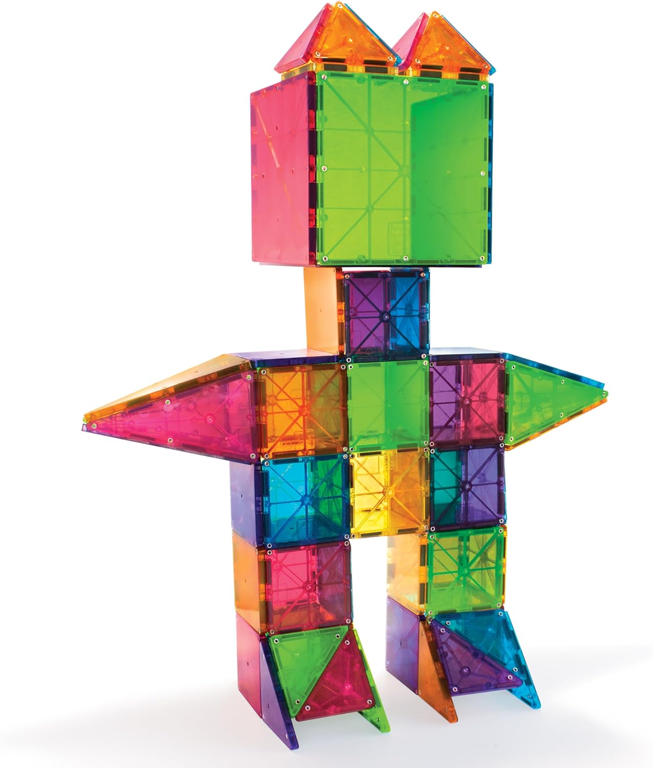 HotMAGNA-TILES Classic 100-Piece Magnetic Construction Set, The Original Magnetic Building Brand