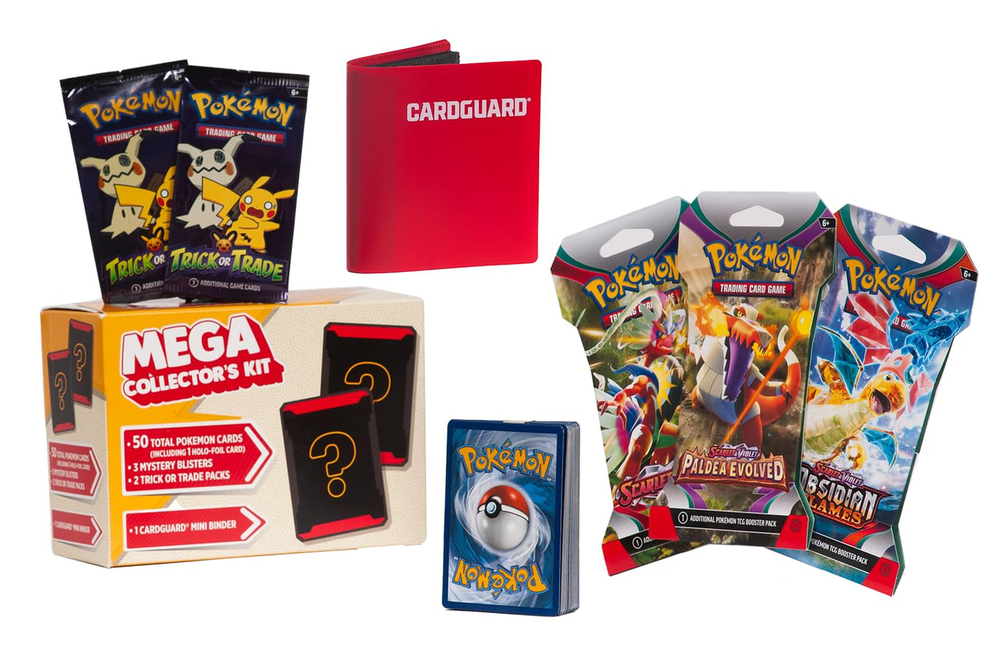 HotPokemon TCG: 3 Booster Packs & 1 Random Foil | Includes 3 Blister Packs of Random Cards & 1 Individually Packed Holofoil Promo Card, 097712556710