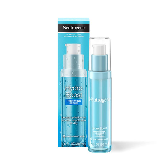 HotNeutrogena Hydro Boost Hydrating Serum for Face with Purified Hyaluronic Acid Lightweight Oil Free Non Comedogenic Moisturizing Serum for Smooth, Supple Skin, 1.0 fl oz