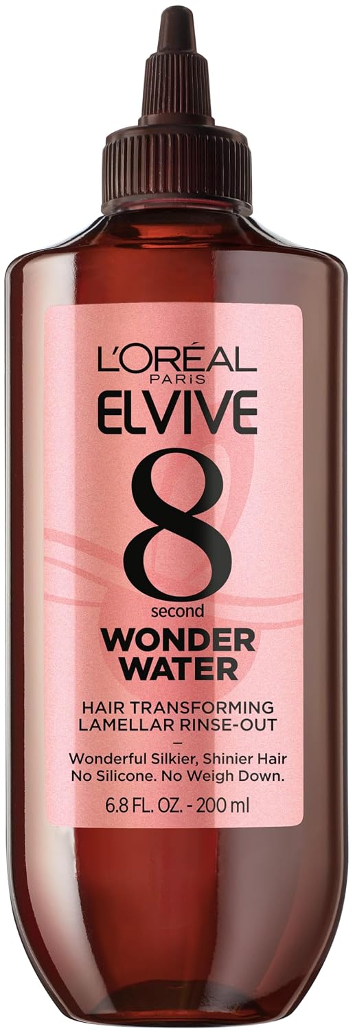 HotL’Oreal Paris Elvive 8 Second Wonder Water Lamellar, Rinse out Moisturizing Hair Treatment for Silky, Shiny Looking Hair, 6.8 FL; Oz