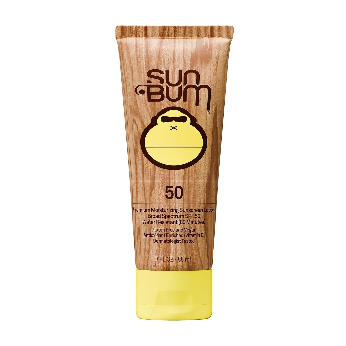 HotSun Bum Original SPF 50 Sunscreen Body Lotion - Broad Spectrum Moisturizing Sunscreen with Vitamin E - Hawaii 104 Act Compliant (Made without Octinoxate & Oxybenzone) - Travel Size - 3 oz