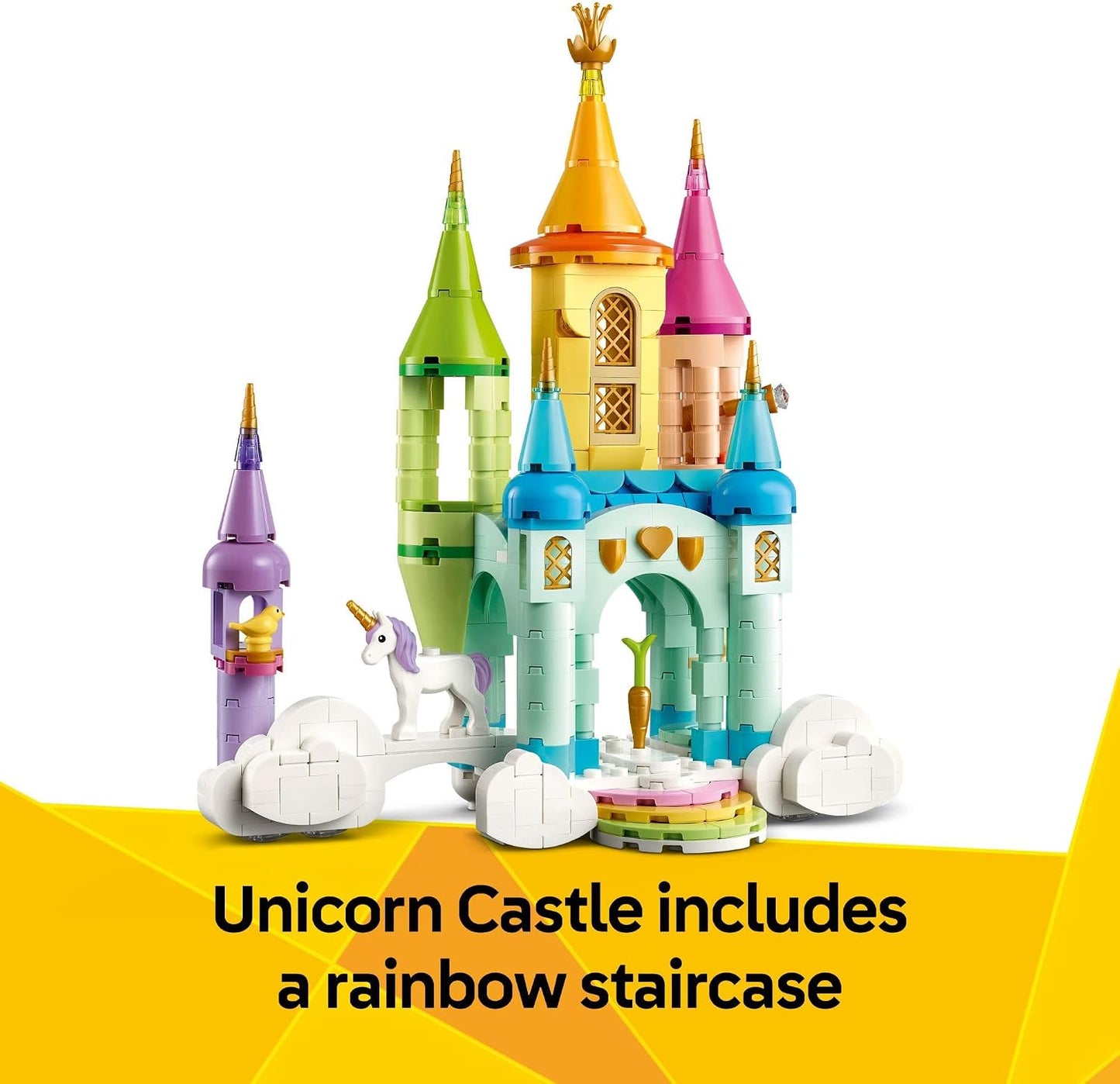 Hot LEGO Creator 3 in 1 Unicorn Castle Building Toy for Kids - Unicorn Toy Trio for Girls & Boys, Ages 8+ - Build 3 Pretend Play Toys with 1 Set of Building Blocks - Gift Idea for Birthdays - 31175