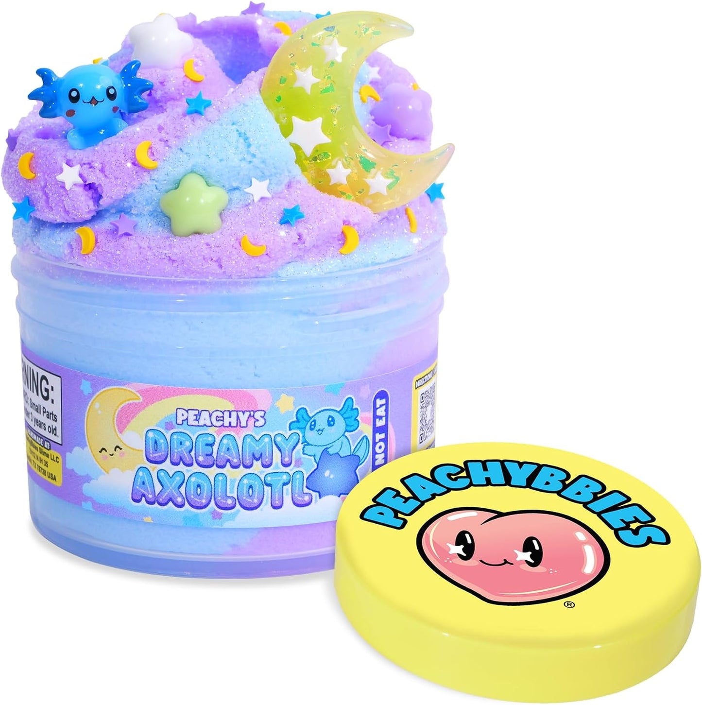 Hot Peachybbies Dreamy Axolotl Cloud Slime - Made in USA Premium, 100% Authentic, 7 oz., Scented for Kids, ASMR, Axolotl Gifts, Slime Charms, Fidget Toys