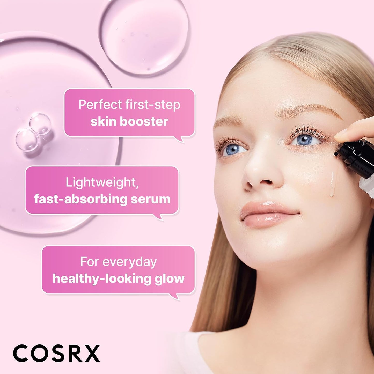 HotCOSRX 6X Peptide Collagen Skin Booster Toner Serum for Dull & Uneven Skin, Preps Skin with Copper Peptides, GHK-Cu, Skin Renewal Boosting Facial Essence, Korean Skin Care, 5.07 oz
