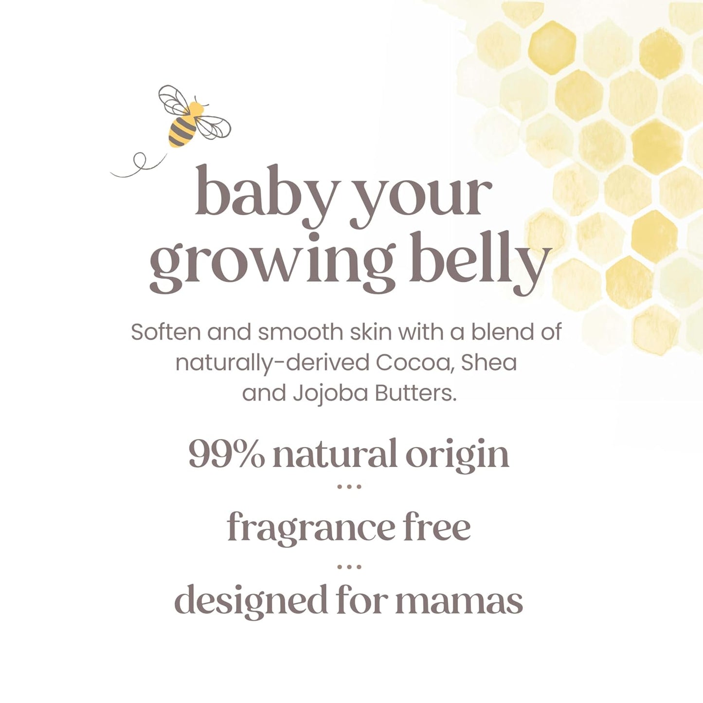 HotBurt's Bees Mama Belly Butter Stretch Mark Cream for Pregnancy Massages Body & Reduces Scar Appearance, Prenatal & Postnatal Tummy Skin Care, Shea Butter & Vitamin E Rich Formula, 6.5 Oz Tub