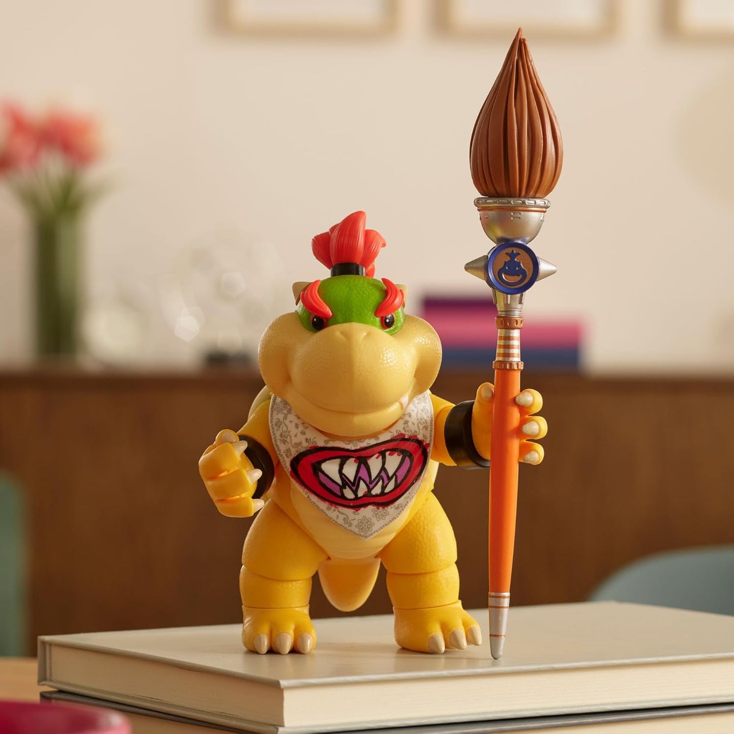 Hot The Super Mario Galaxy Movie 5” Action Figures Series 1 – Bowser Jr. Figure with Paint Brush Accessory - Premium Details and 17 Points of Articulation