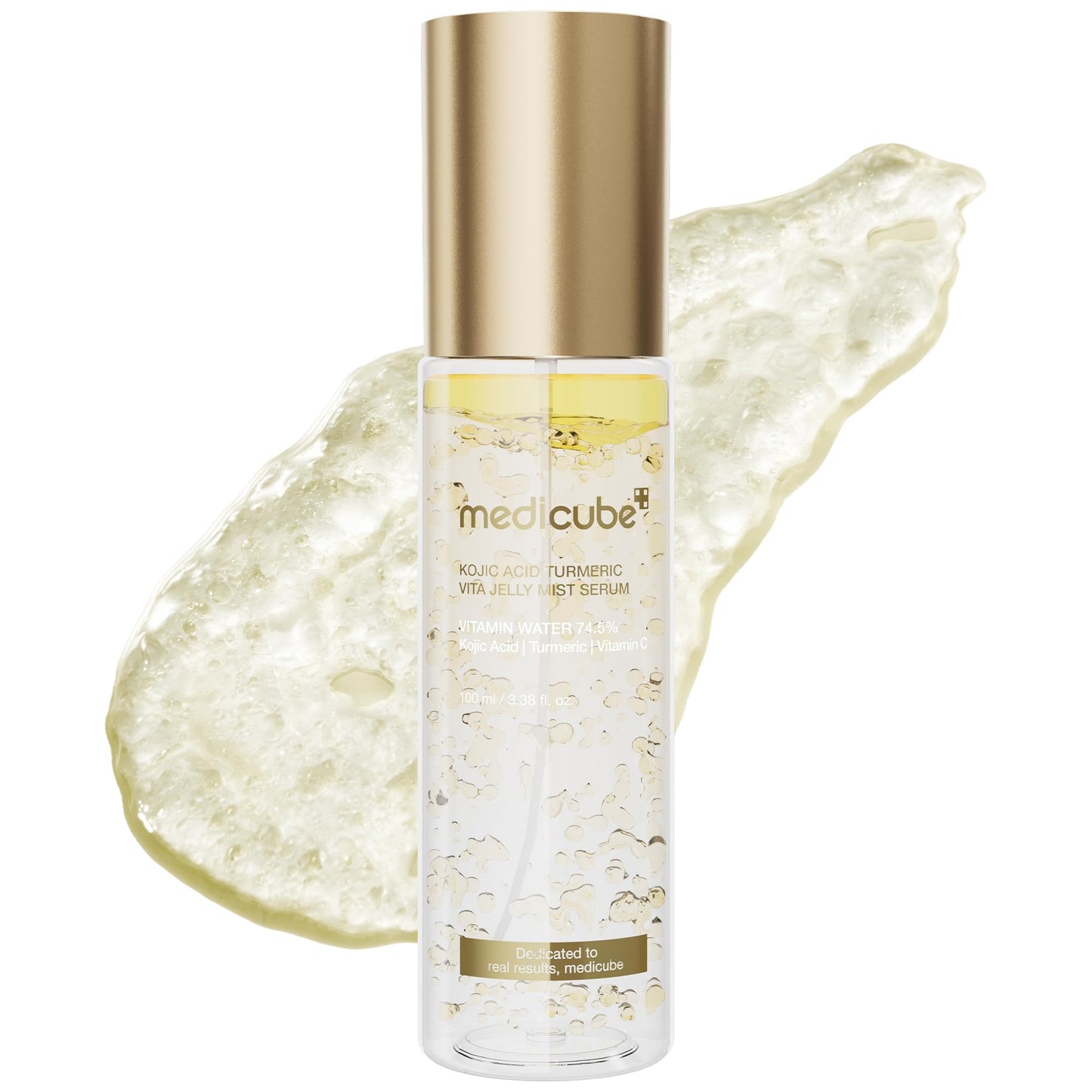 Hotmedicube Jelly Mist Serum with Pink PDRN Collagen | Dual-Texture Glow Spray with Niacinamide, Glutathione, Ceramide, Hyaluronic Acid | for Hydration, Radiance, Plump-Looking Skin | 3.38 fl.oz