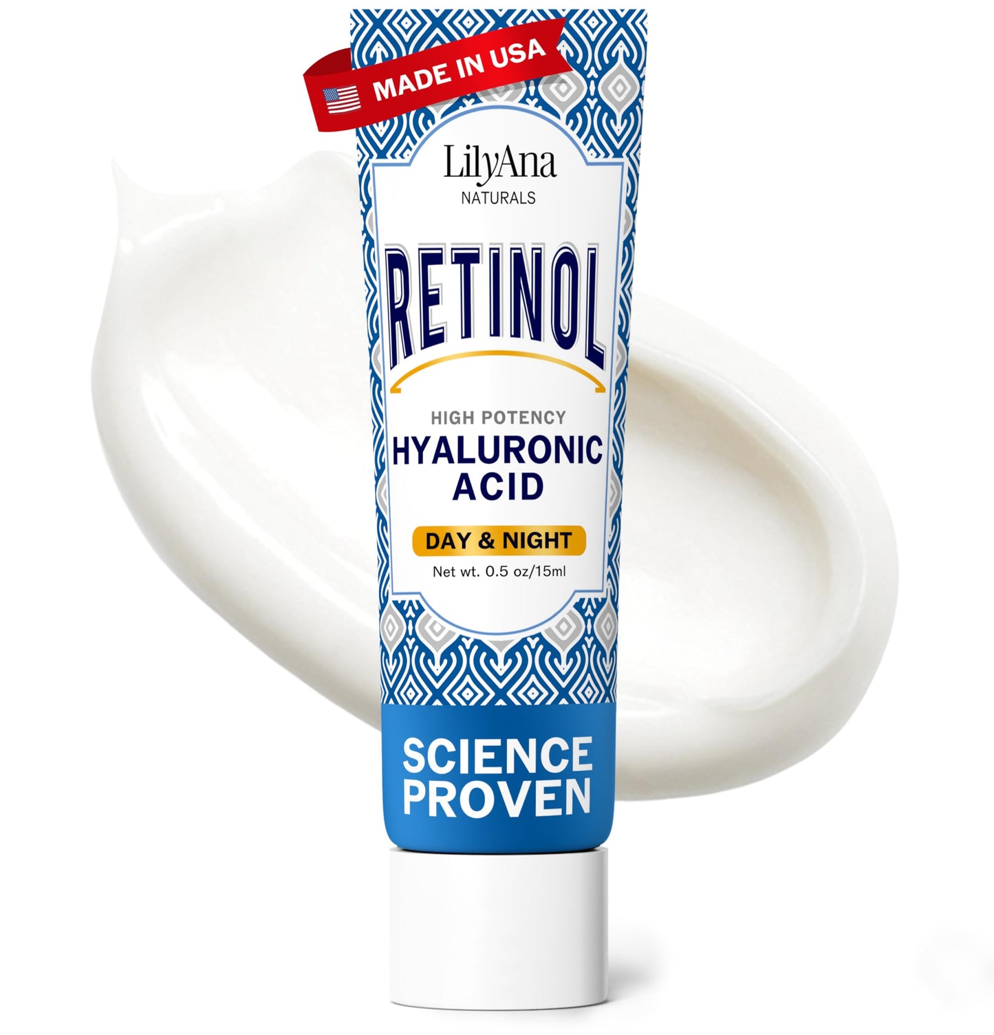 HotLilyAna Naturals Anti Aging Retinol Face Cream for Women – Wrinkle & Neck Cream for Firming, Retinol Moisturizer for Face with Hyaluronic Acid, Hydrating Night Cream for Fine Lines, Collagen Boost