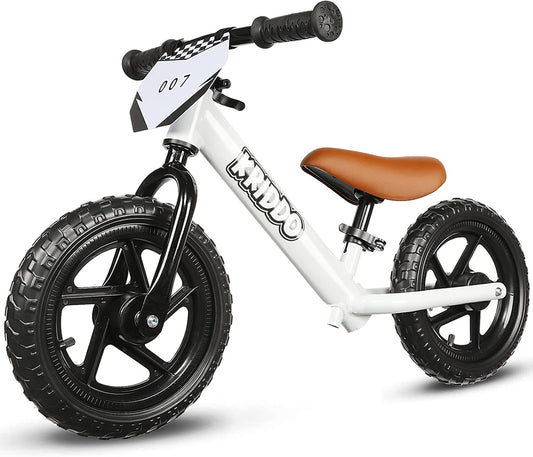 Hot KRIDDO Toddler Balance Bike 2 Year Old, Age 24 Months to 5 Years Old, 12 Inch Push Bicycle with Customize Plate (3 Sets of Stickers Included), Gift Bike for 2-3 Boys Girls, White