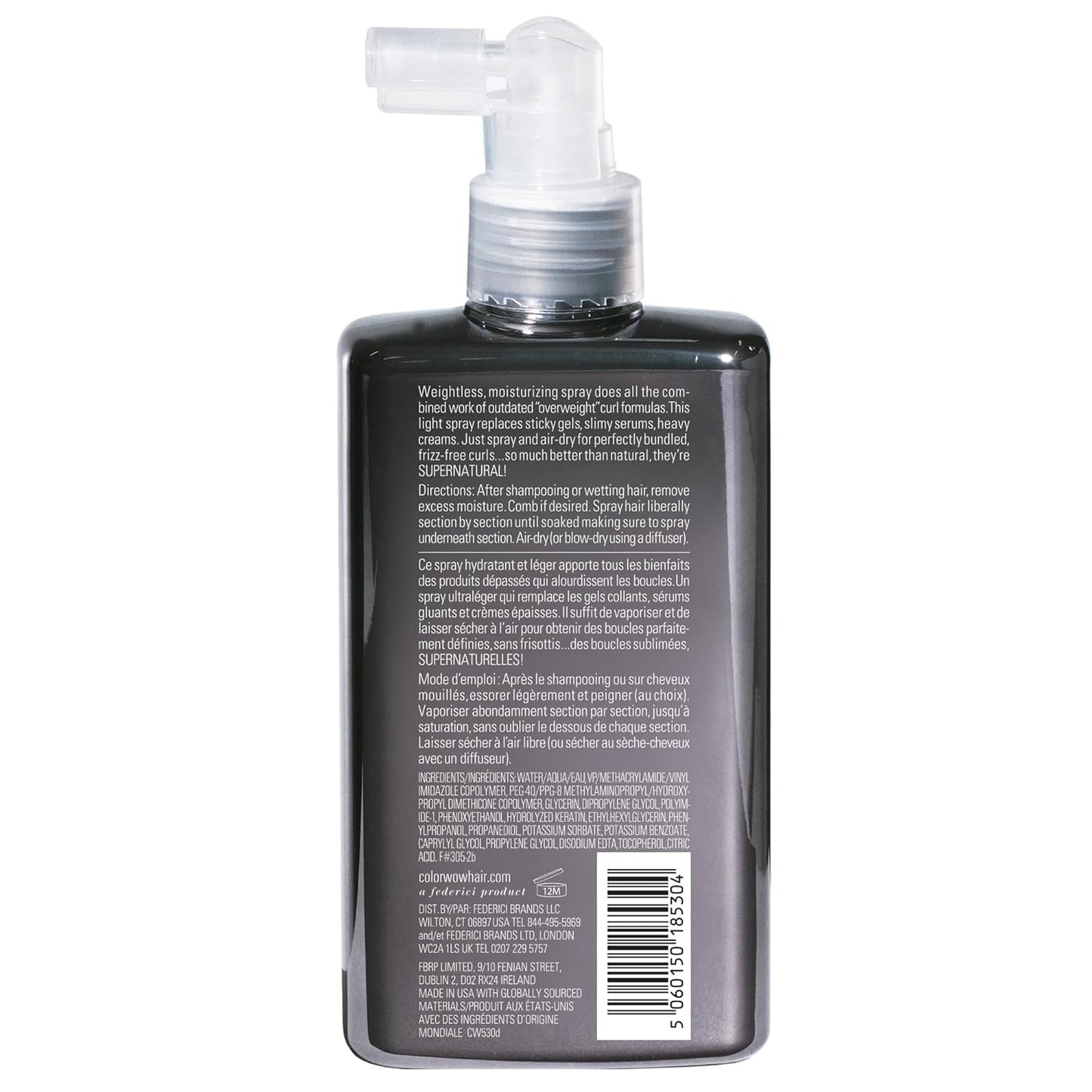 HotCOLOR WOW Dream Coat for Curly Hair, Moisture-Boosting Anti-Frizz Spray for Defined Curls