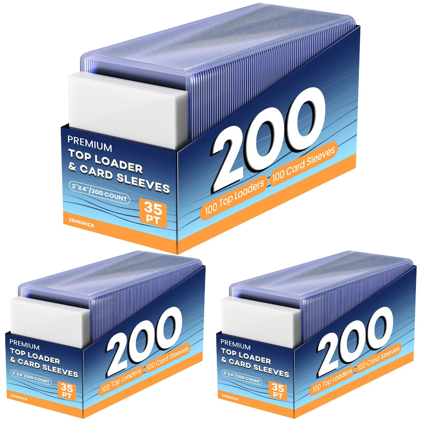 Hot 200 Card Sleeves Top Loaders for Cards, 3" x 4" Hard Plastic Toploaders, Baseball Card Protectors, Trading Card Holder for Football Sports Cards (100 Toploaders + 100 Penny Sleeves)