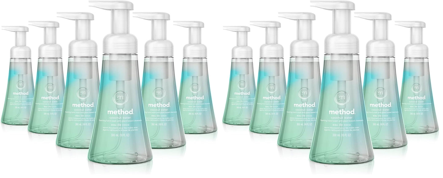 Hotmethod Foaming Hand Wash, Sweet Water - Leaves Hands Feeling Soft & Clean, for Bathroom & Kitchen, Notes of Dewy Lemon Leaf, Grapefruit & Star Jasmine, 10 fl oz, 3 pack