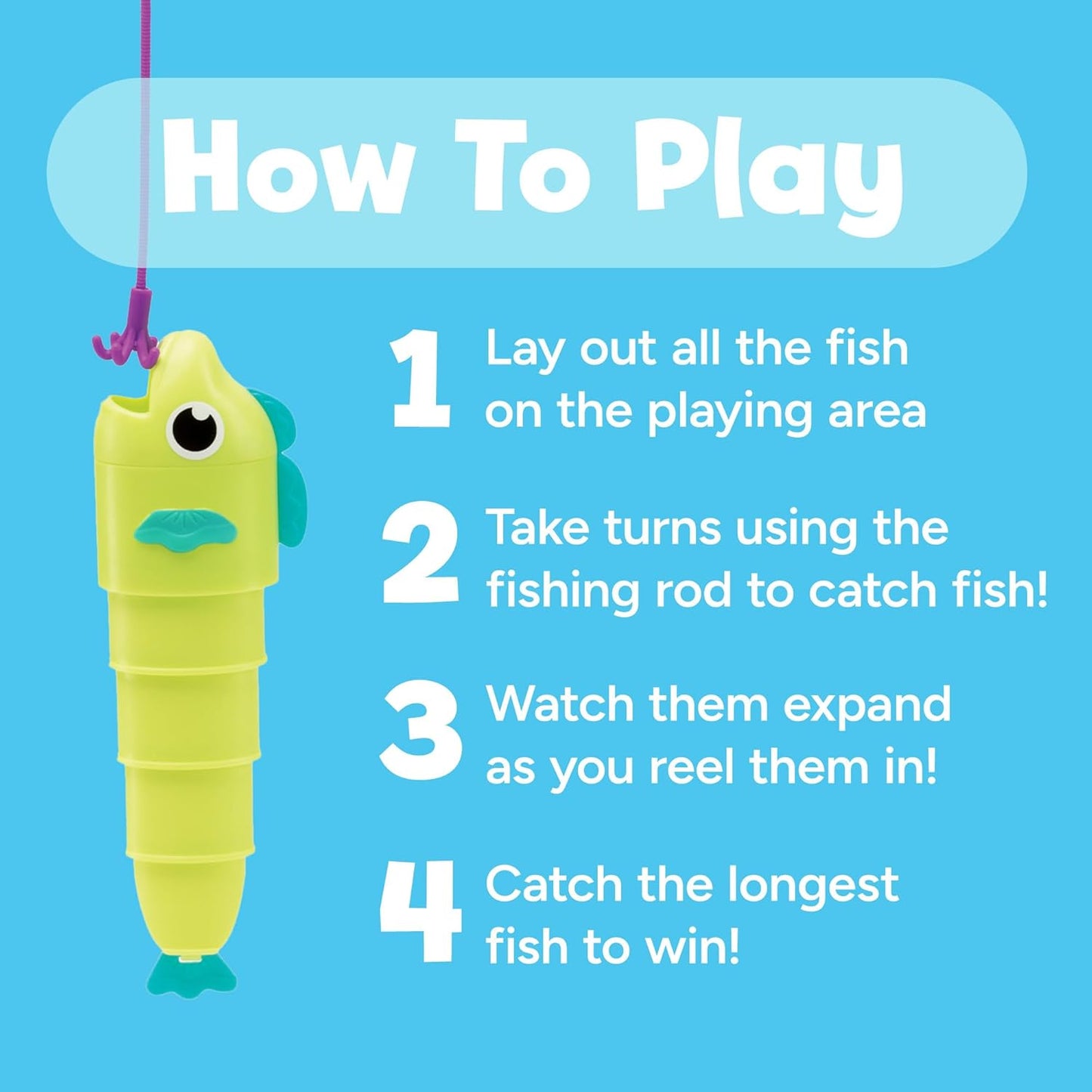 HotEducational Insights Reel Big Catch Game - Preschool Math Games for 4 Year Olds, Who Can Catch the Longest Fish Game, Kindergarten Learning Activities, Fishing and Counting Games for Kids Ages 3-5