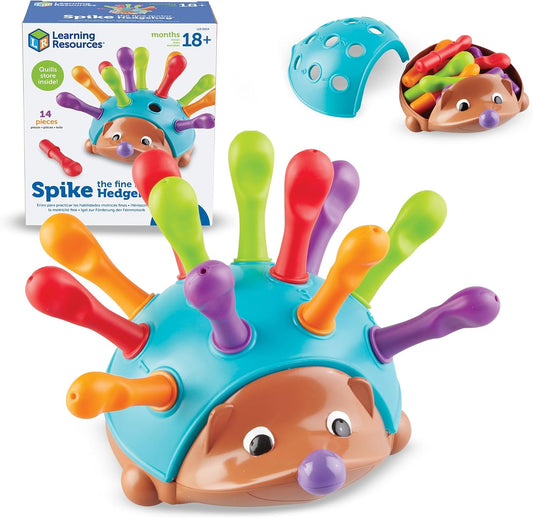HotLearning Resources Spike The Fine Motor Hedgehog - Toddler Montessori Toys, Stacking Shape, Gifts For Boys And Girls, Sorting And Matching Skill Activities, Educational Games, Kindergarten