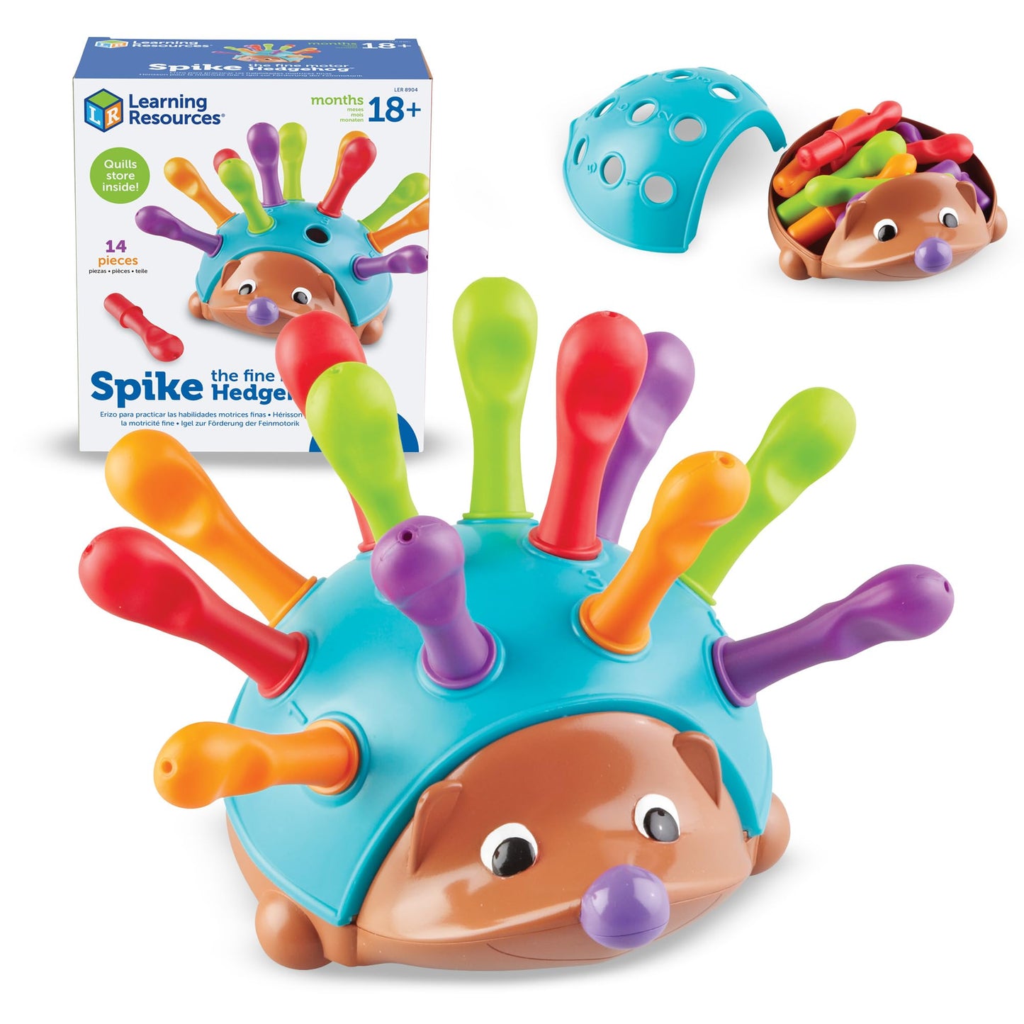 HotLearning Resources Spike The Fine Motor Hedgehog - Toddler Montessori Toys, Stacking Shape, Gifts For Boys And Girls, Sorting And Matching Skill Activities, Educational Games, Kindergarten