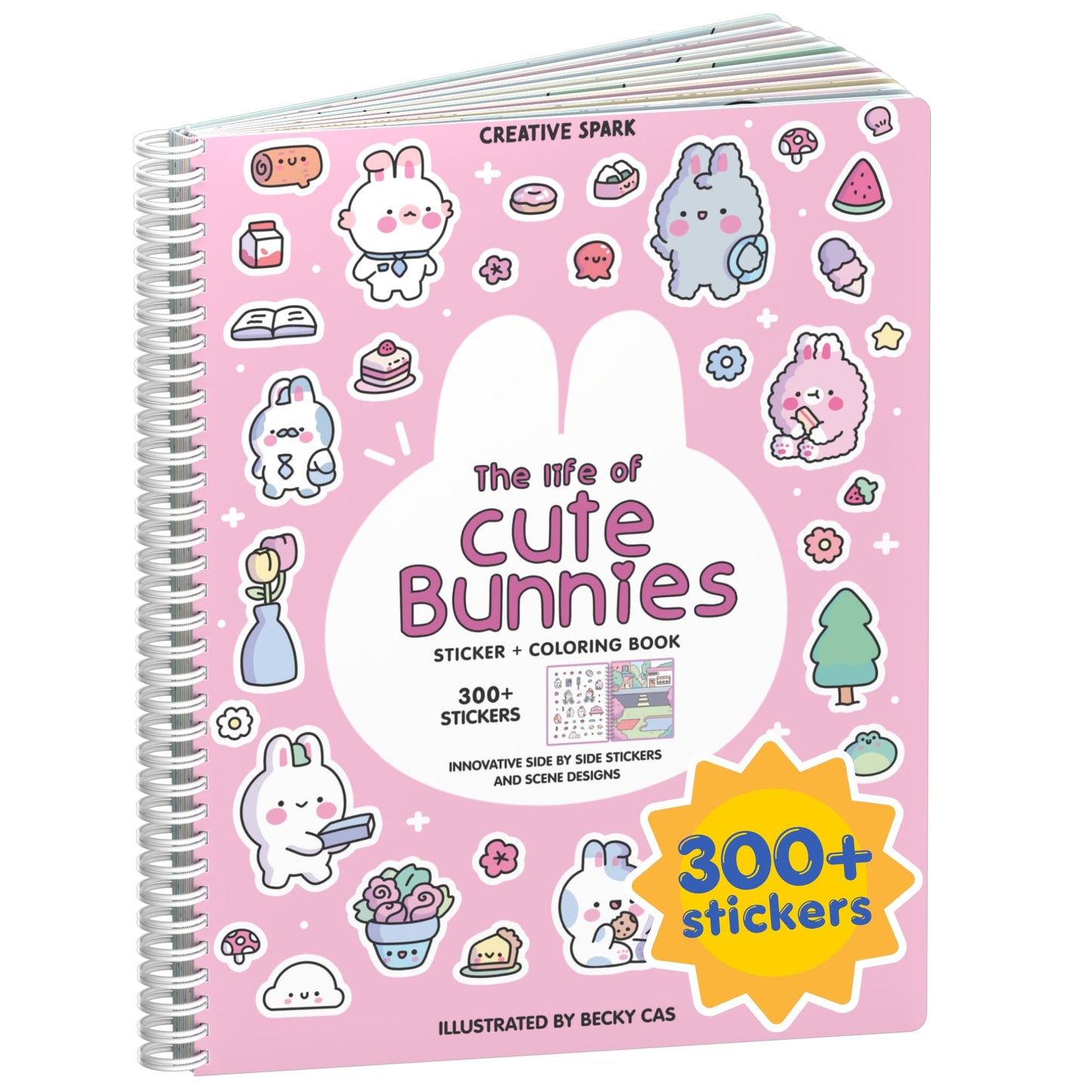 HotAnimals Habitat 500+ Kids Sticker Book by Cupkin Toddler Airplane Travel Activity Coloring and Sticker Book, Road Trip Essentials, 12 Coloring Pages + 12 Scenes for Ages 2–8 Years