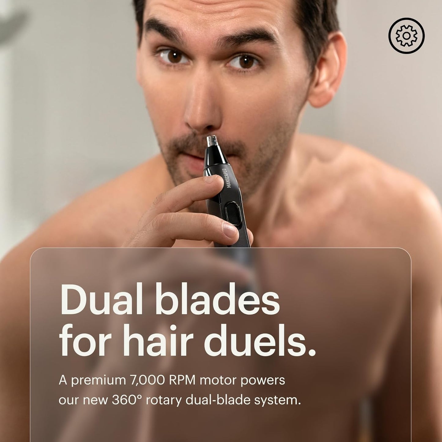 HotMANSCAPED® The Weed Whacker® 2.0 Electric Nose & Ear Hair Trimmer – 7,000 RPM Precision Tool with Rechargeable Battery, Wet/Dry, Easy to Clean, Improved Stainless Steel Replaceable Blade