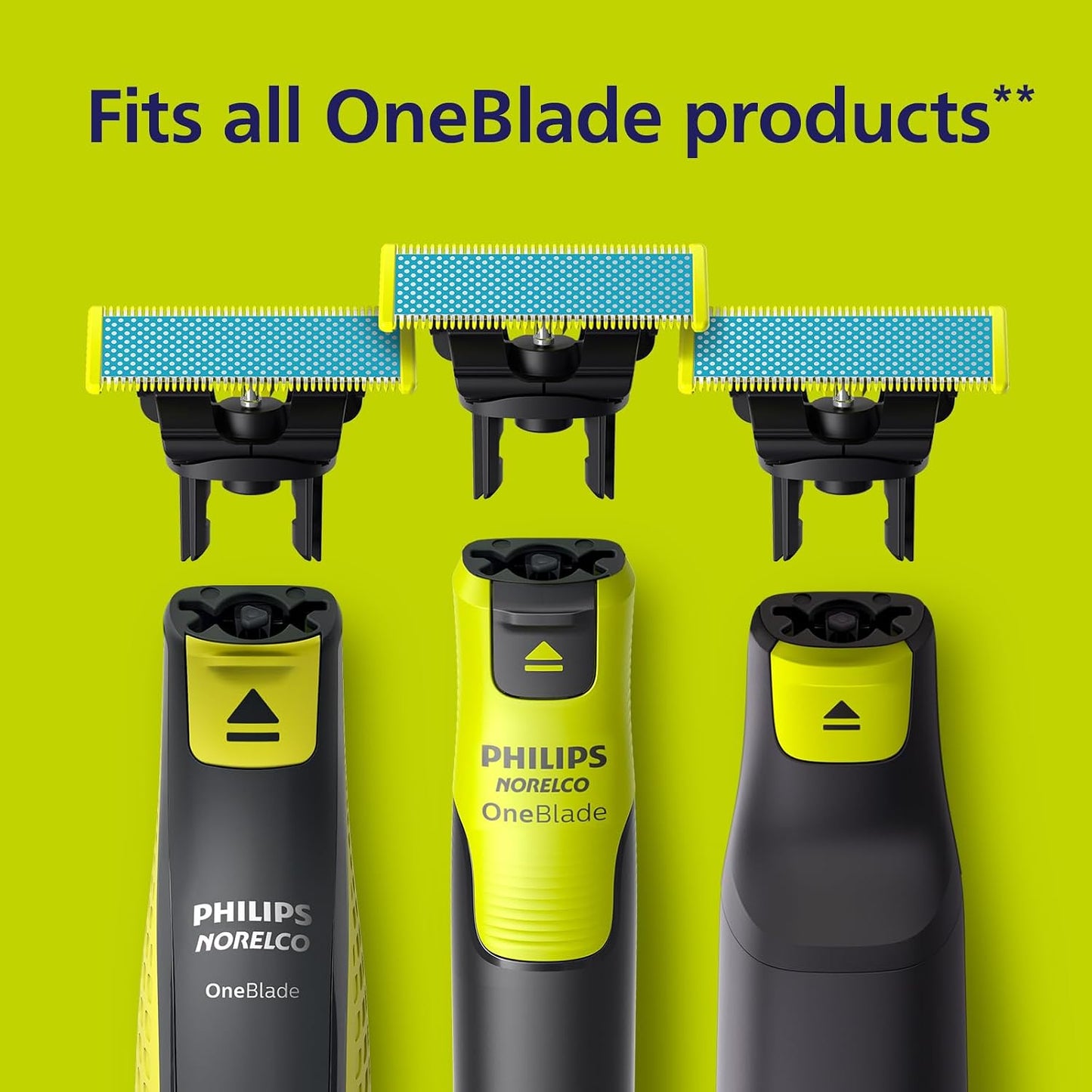 HotPhilips Norelco OneBlade Anti Friction Blade, Genuine Replacement Blade for OneBlade Electric Shaver and Trimmer, Durable Stainless Steel, Trim, Edge and Shave, 2 Pack, QP225/80