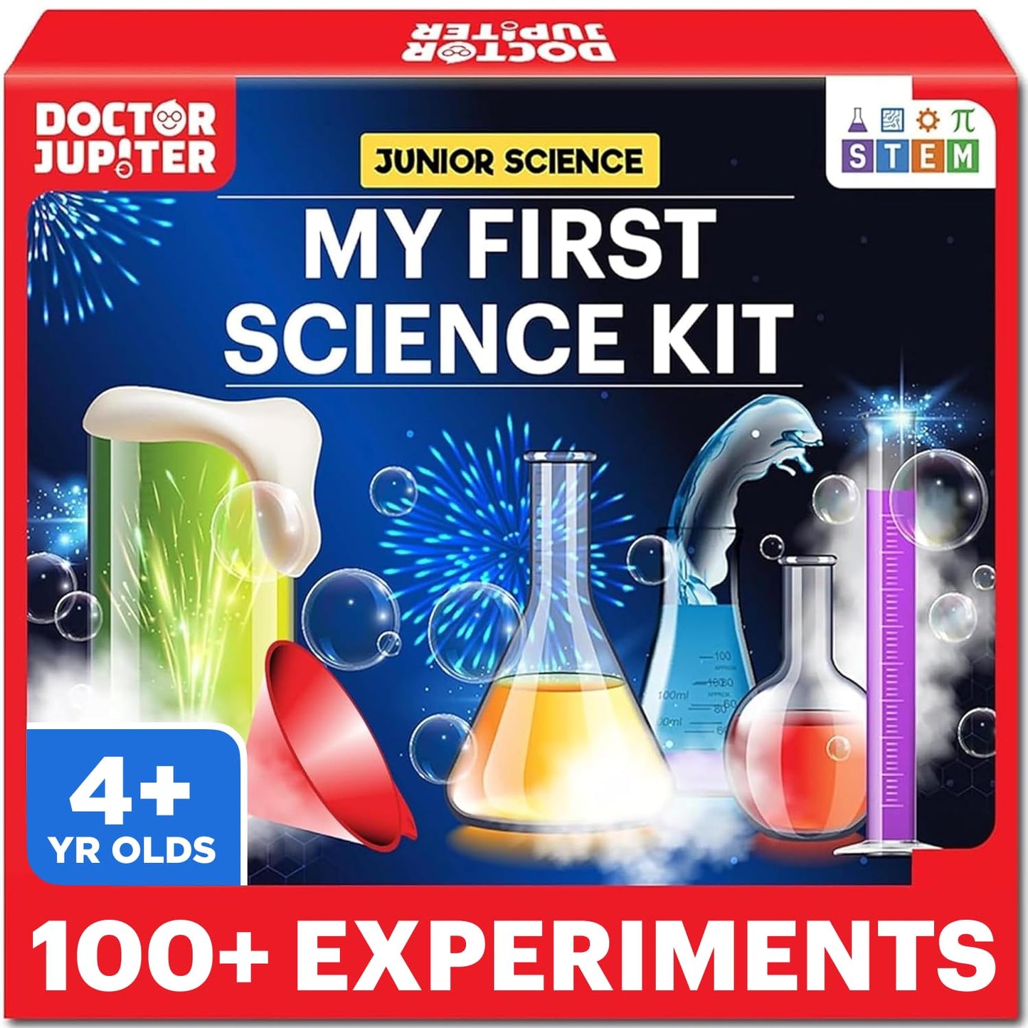 HotDoctor Jupiter My First Science Kit for Kids Ages 4-5-6-7-8 | Birthday Gift Ideas for 4+ Year Old Boys & Girls | Toy Stem Kit with 100+ Experiments | Learning & Educational Projects