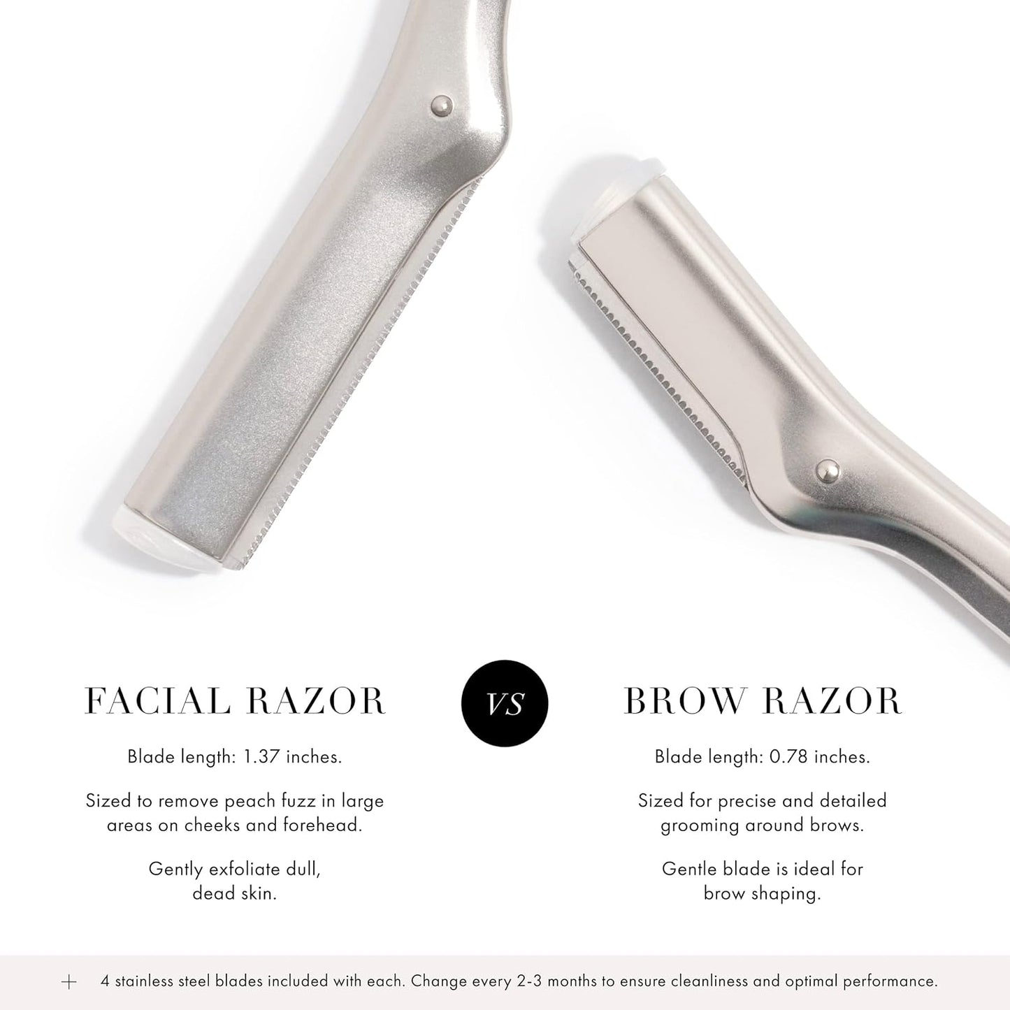 HotTweezerman Facial Razor Stainless Steel