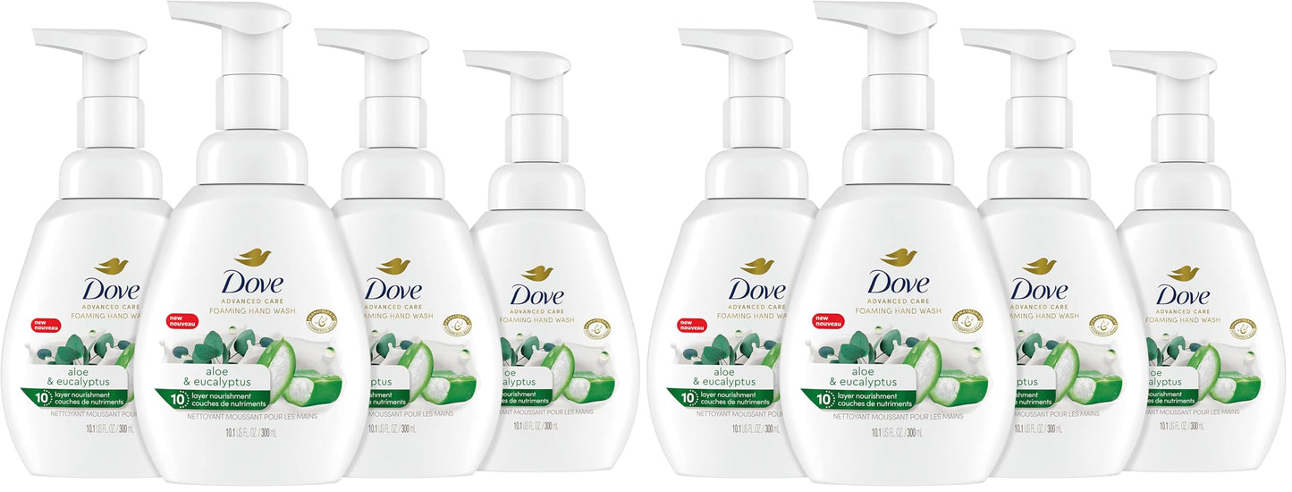 HotDove Advanced Care Hand Wash Deep Moisture 4 Count for Soft, Smooth Skin, More Moisturizers Than the Leading Ordinary Hand Soap, 12 oz