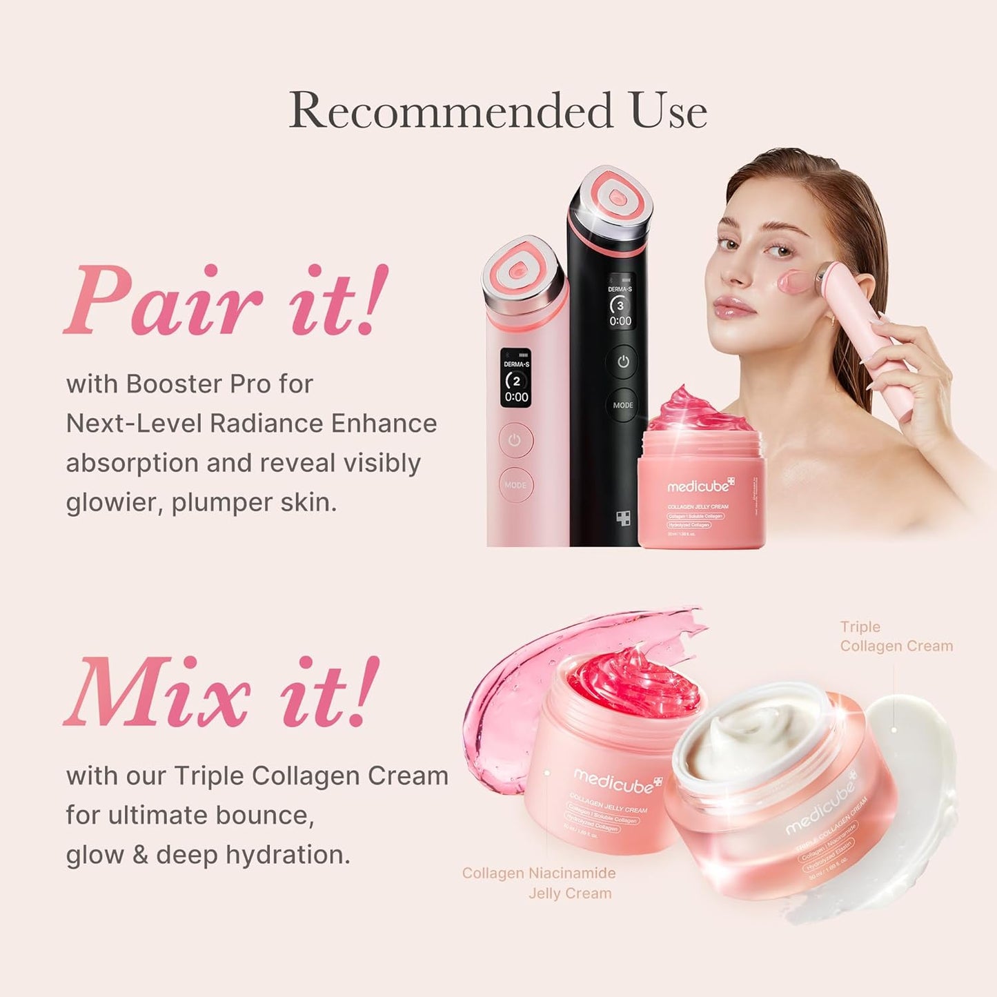Hotmedicube Collagen Jelly Cream- Niacinamide & Freeze-Dried Hydrolyzed Collagen - Boosts skin's barrier hydration and gives 24h Glow & Lifted Look - Korean skincare (1.69 Fl Oz (Pack of 1))