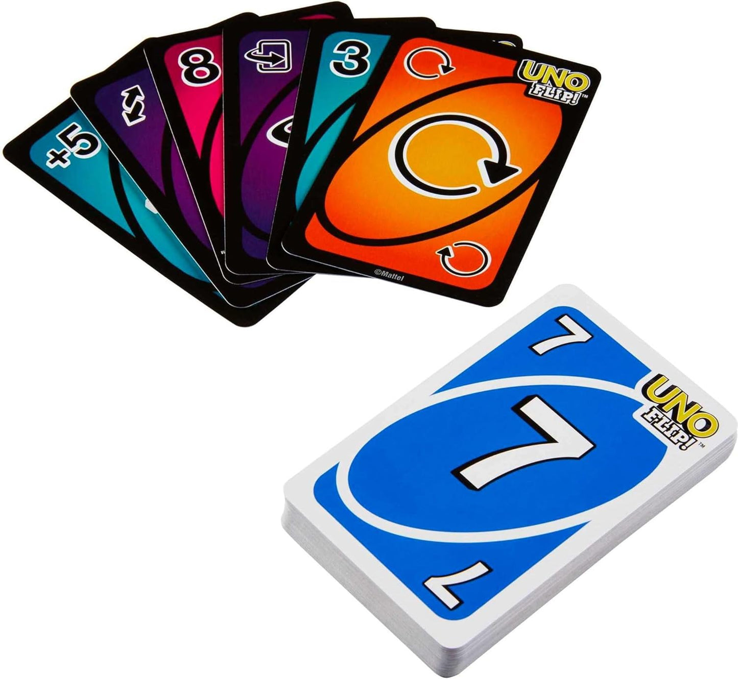 Hot Mattel Games UNO FLIP! Card Game in Storage & Travel Tin, Color Blind Accessible Deck for Kids, Adults & Family Nights & Parties (Amazon Exclusive)