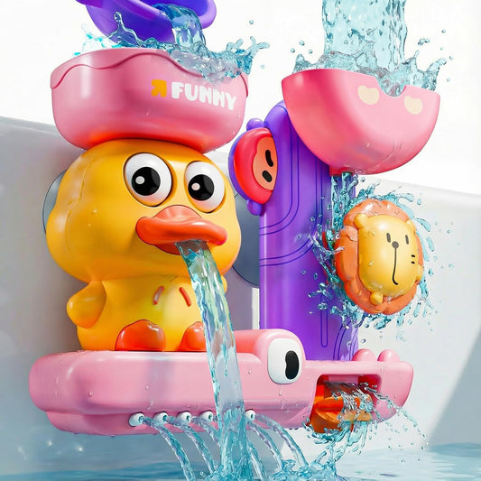 Hot Bath Toys for Kids Ages 1-3: Toddler Bath Toys for 1 2 3 Year Old Girl Gifts - Pink Bathtub Toy for Toddlers 2-4 - Baby Girl Gifts 12+ Months