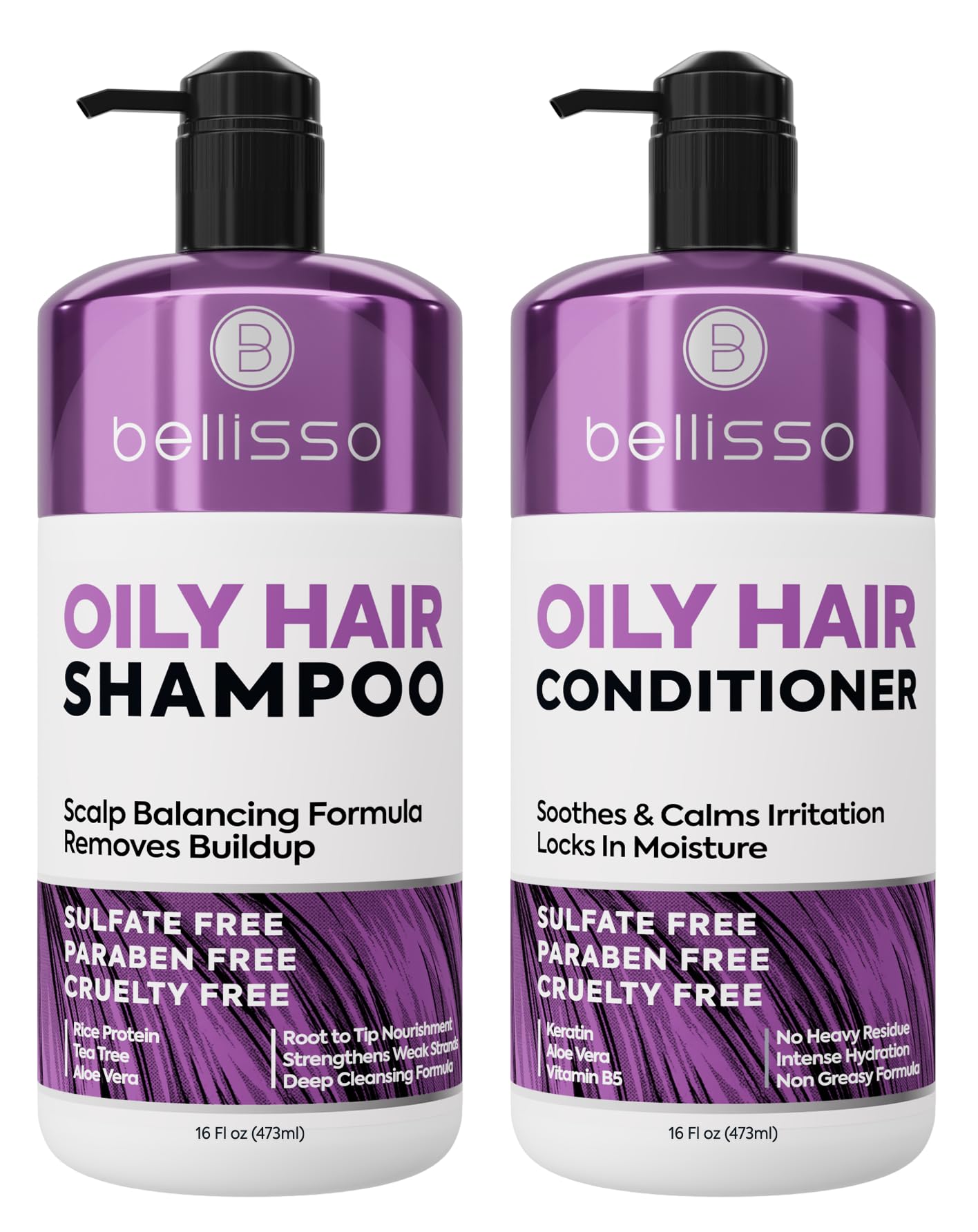 HotBiotin Shampoo and Conditioner Set - Sulfate and Paraben Free Treatment for Men and Women - Hair Thickening Volumizing Products to Help Boost Thinning Hair with Added Keratin