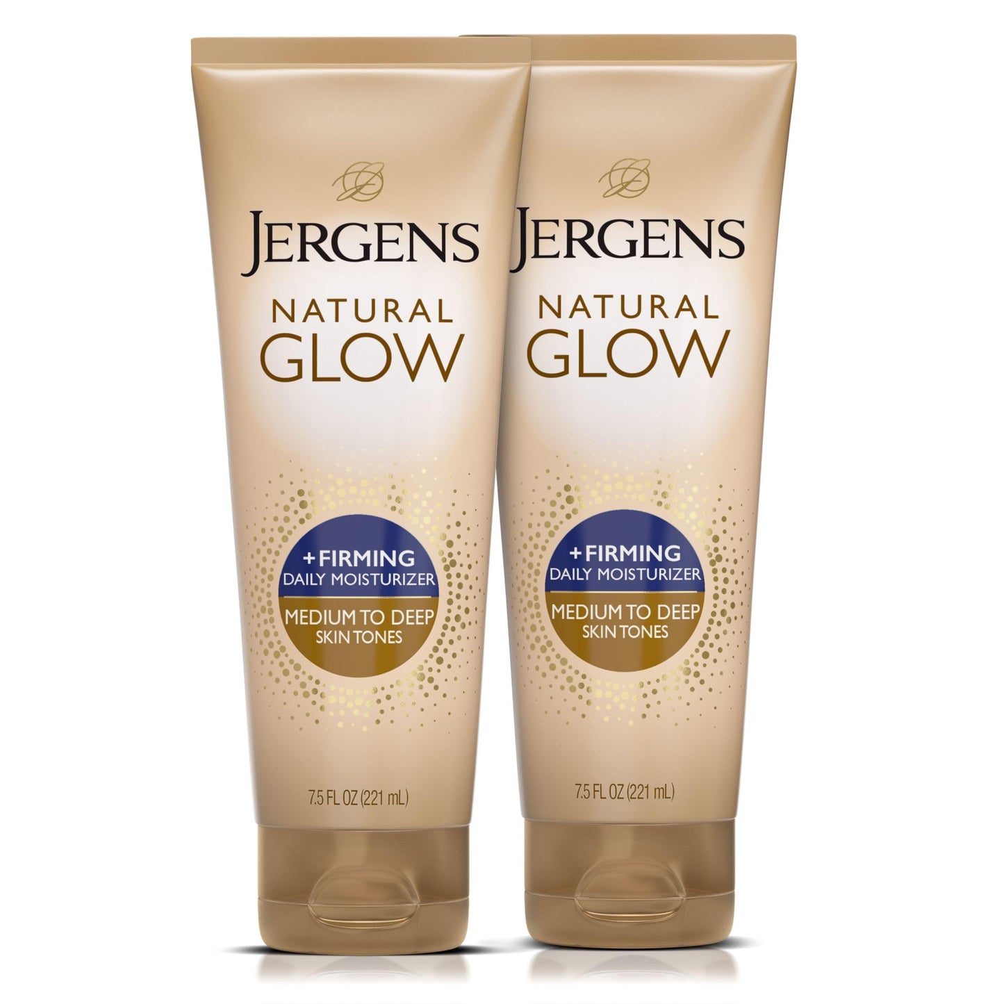 HotJergens Natural Glow + Firming Daily Moisturizer Medium to Tan Skin Tones 7.5oz | Gradual Sunless Tanner, Collagen and Elastin, Firms Skin, Reduces Cellulite, Daily Moisturizer, Medium to Deep Skin Tone