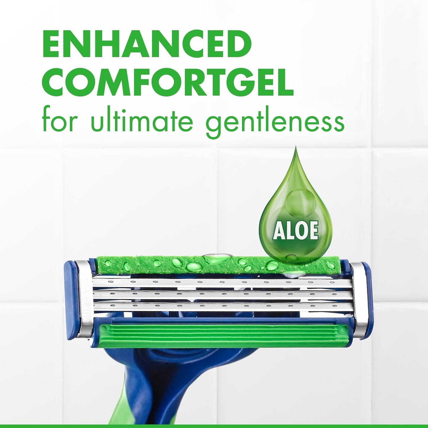 HotGillette Sensor3 Sensitive Men's Disposable Shaving Razors, 12 Count