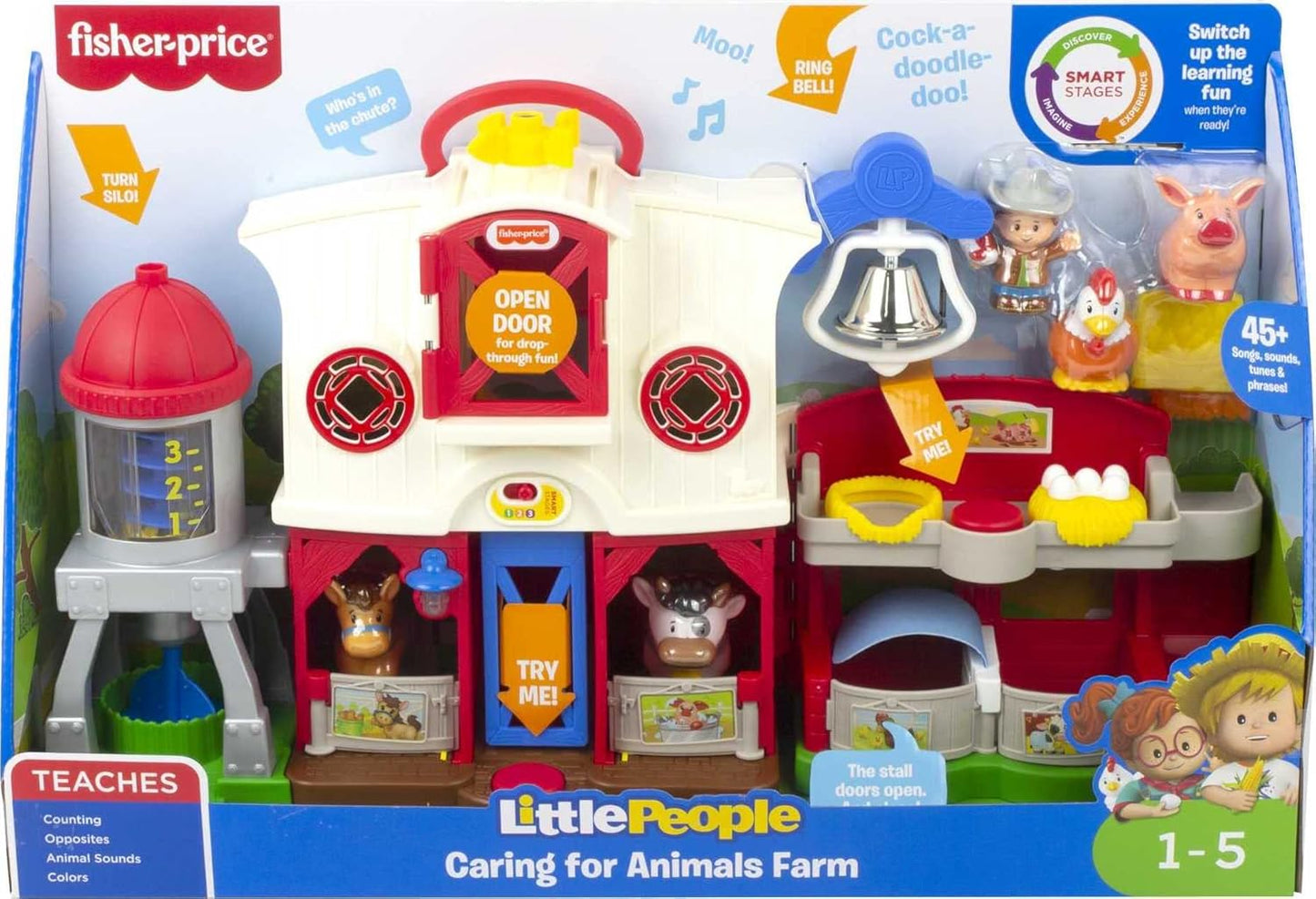 HotFisher-Price Little People Caring for Animals Farm Electronic Interactive playset with Smart Stages Learning Songs for Toddlers Ages 1 and up (Amazon Exclusive)