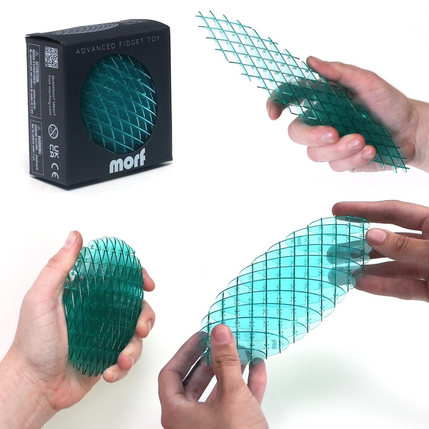 Hot Morf Fidget Worm Toy - Flexible 3D Sensory Slug Figgy Toy for Kids, Teens, and Adults – Stretchy, Quiet, Stress and Anxiety Relief, Focus - For Play, School, Work Gifts, Great For Classroom and Office