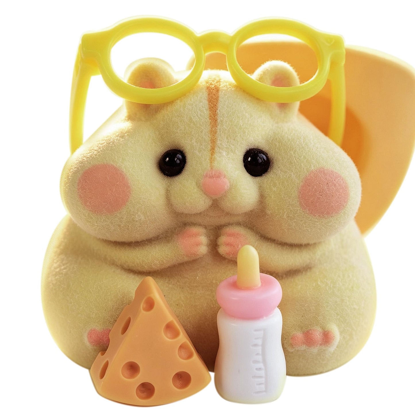 HotHandmade Taba Squishy Hamster Toy, Cute Squishy Hamster Fidget Toy, Realistic Hamster Toy, Soft Silicone Mochi Furry Toy, Stress Relief Gift for Adults & Kids, Sensory Anxiety Plushie (Pink)
