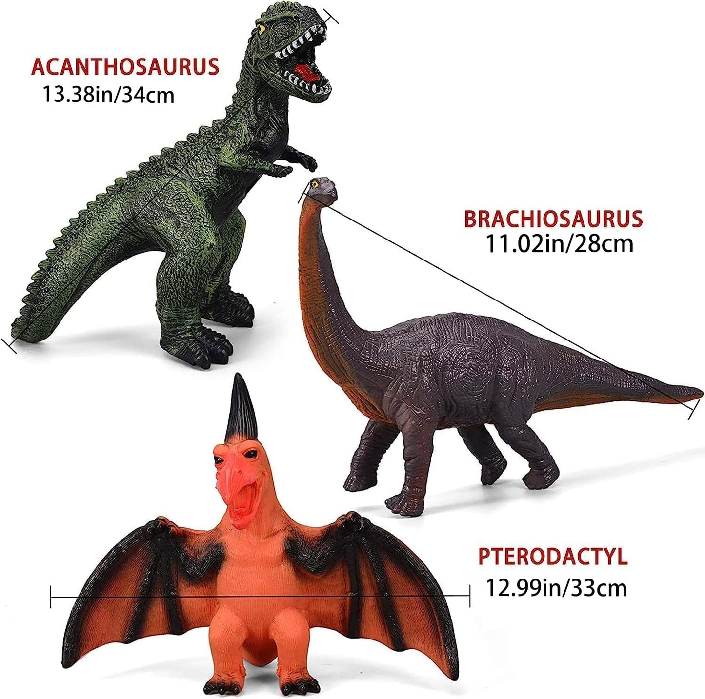 Hot Gzsbaby 6 Piece Jumbo Dinosaur Toys for Kids 3-5 and Toddlers, Large Soft Dinosaur Toys for Lovers - Perfect Party Favors, Birthday Gifts