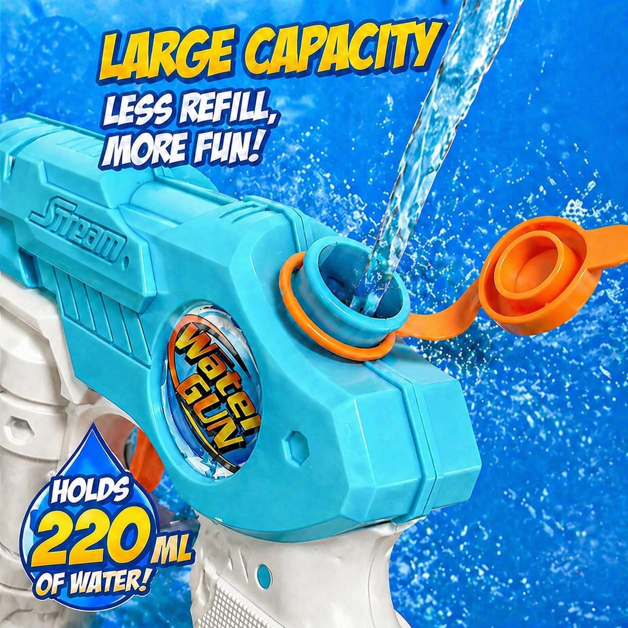 Hot Water Guns for Kids and Adults, 4 Pack Super Squirt Blaster 220cc High Capacity Soaker Long Range Outdoor Summer Beach Pool Backyard Water Toys