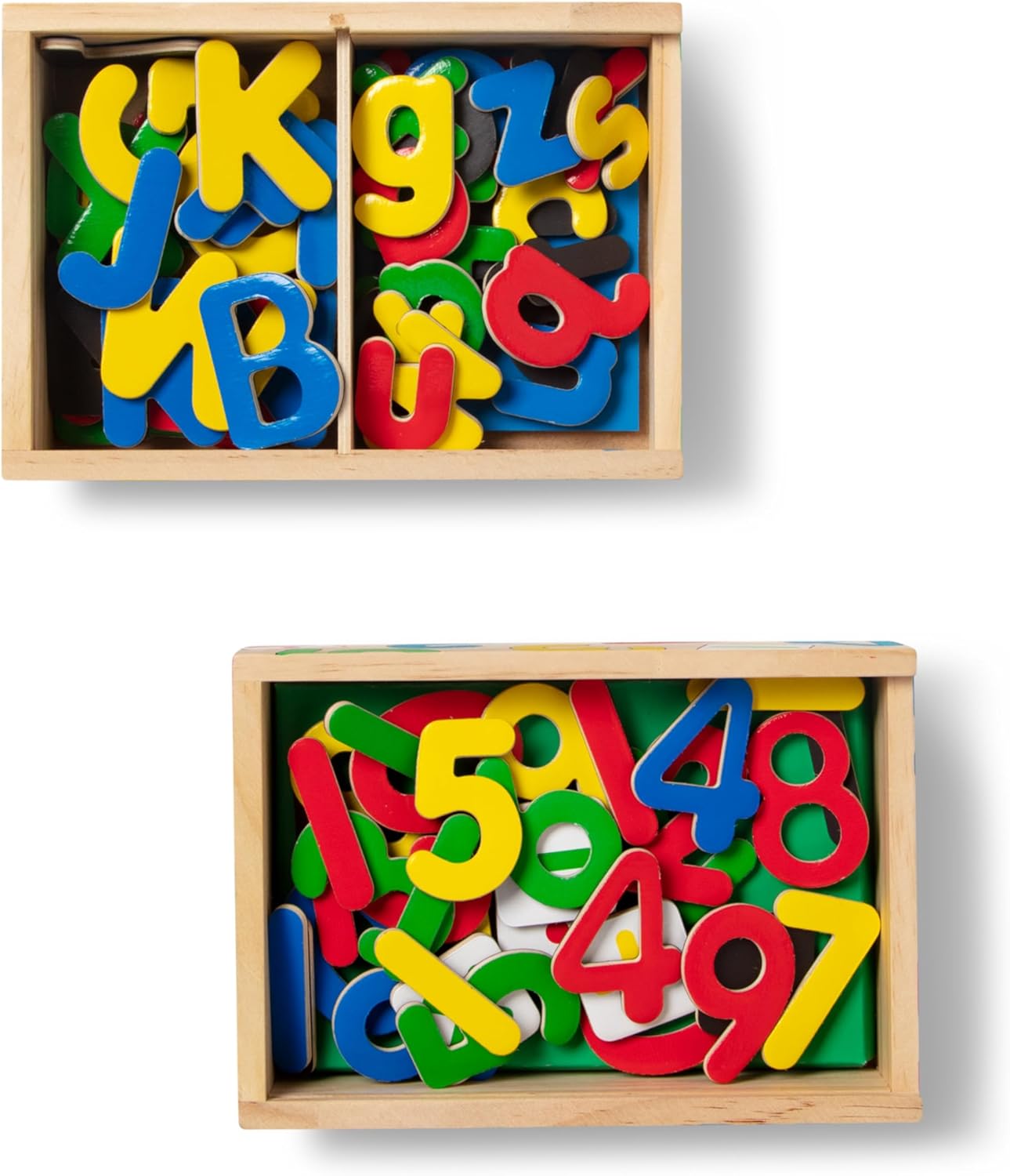 Hot Melissa & Doug Deluxe Magnetic Letters and Numbers Set – 89 Wooden Alphabet Magnets & Numbers, Educational Learning Toys for Preschool Kids Ages 3+