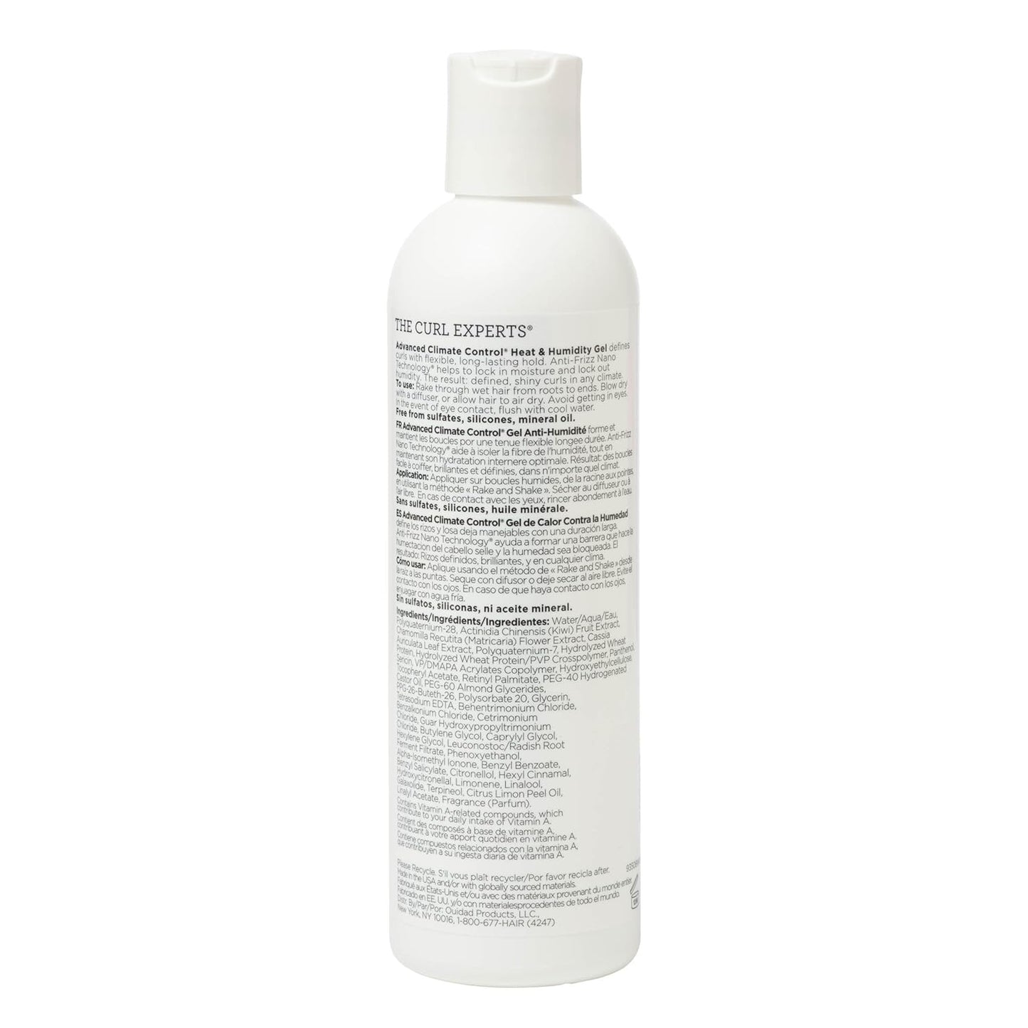HotOuidad Advanced Climate Control Heat & Humidity Gel for Curly Hair – Crunch-Free, Soft Hold Styling Gel, Fights Frizz & Locks In Moisture for Defined Curls, All Curl Types, Sulfate & Silicone-Free