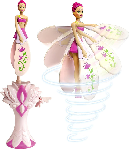 Hot Sky Dancers Flying Doll – Fuchsia Fantasy | Original 90s Throwback Toy that Really Flies | Pull-String Powered, No Batteries Needed | Magical Gift for Girls & Boys Ages 6+