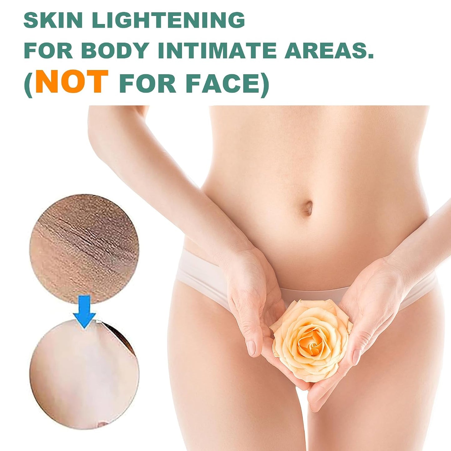 HotSkin Bleaching Cream Skin Lightening for Body Intimate Areas, Private Parts, Underarm, Knees, Elbows, Inner Thigh, Bikini Area, Whitening Cream Dark Spot Remover For Intimate Areas (1FL OZ)
