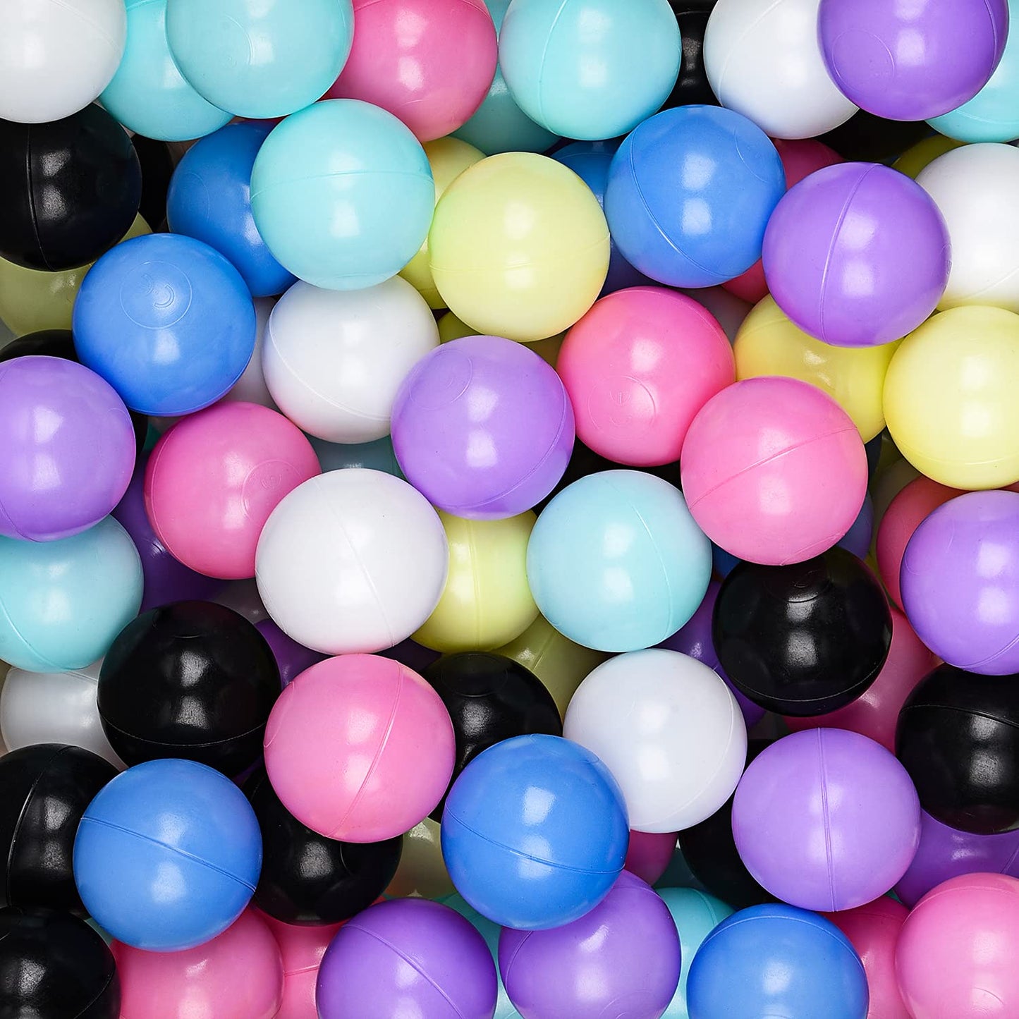 HotHovenlay Ball Pit Balls Phthalate Free BPA Free Crush Proof Plastic - 7 Bright Colors in Reusable Play Toys for Kids with Storage Bag