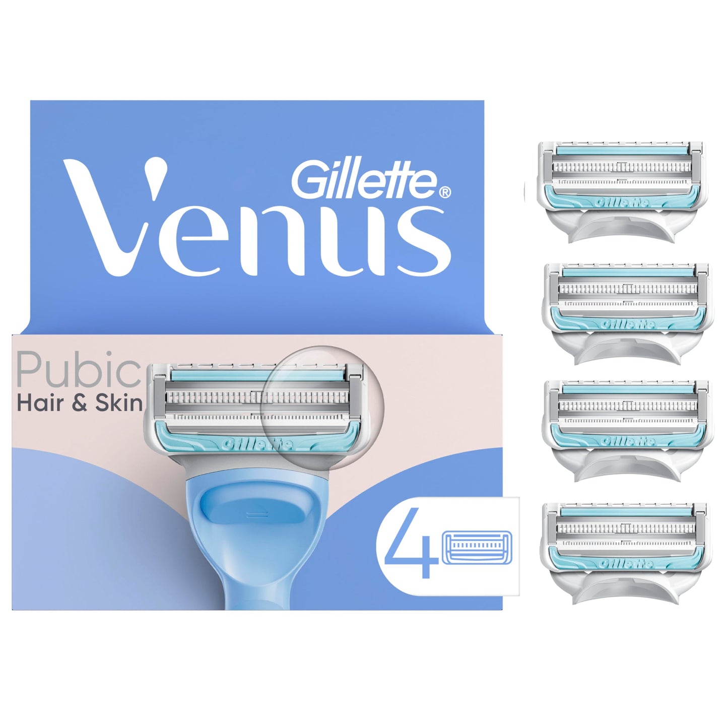HotGillette Venus Intimate Grooming Razors for Women, 6 Razor Blade Refills, Bikini Razors for Women