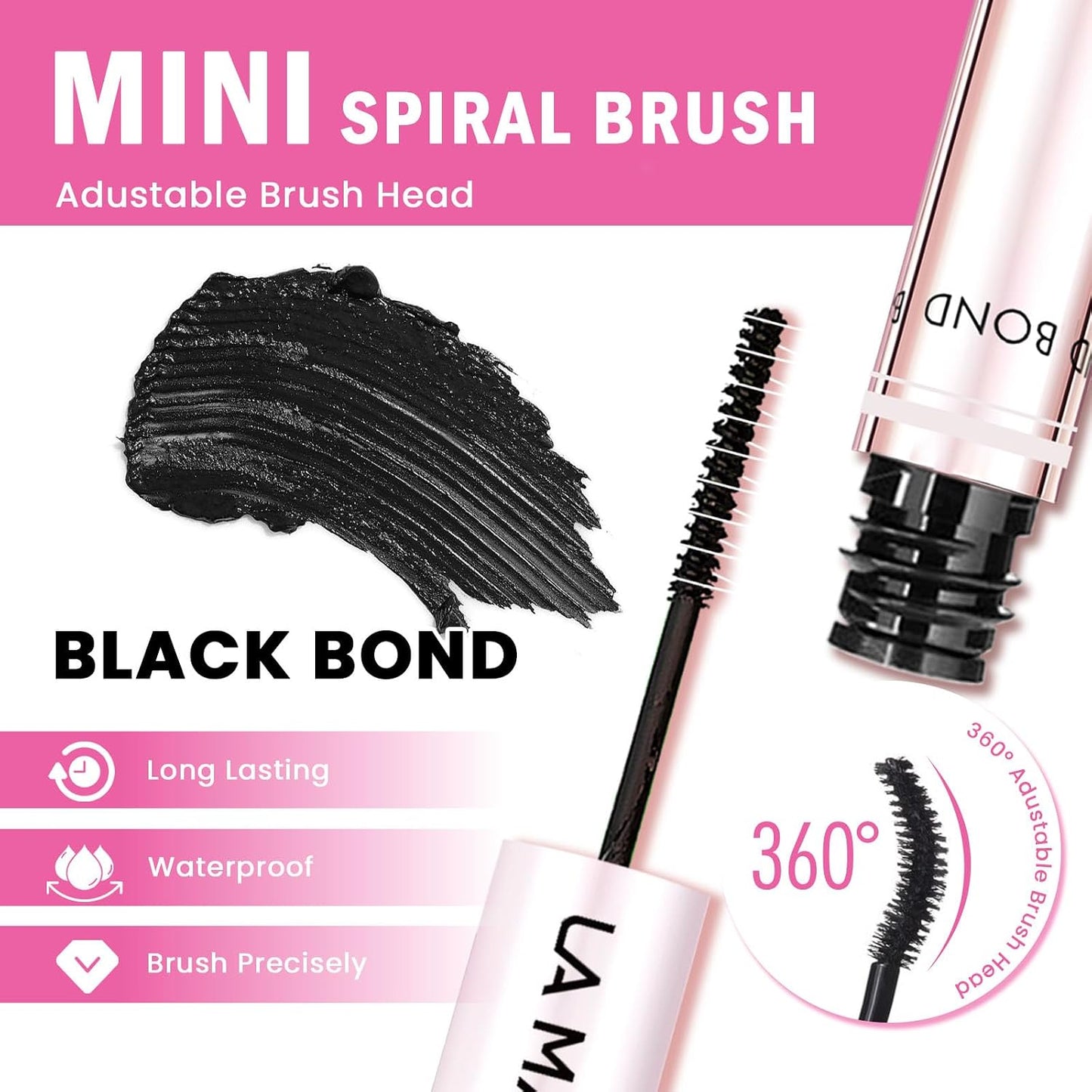 HotLA MAESII Lash Cluster Glue, Lash Bond and Seal for Eyelash Clusters, 10ml Bond and Seal, Waterproof, 2-in-1 Home Use, Strong Hold for 72H