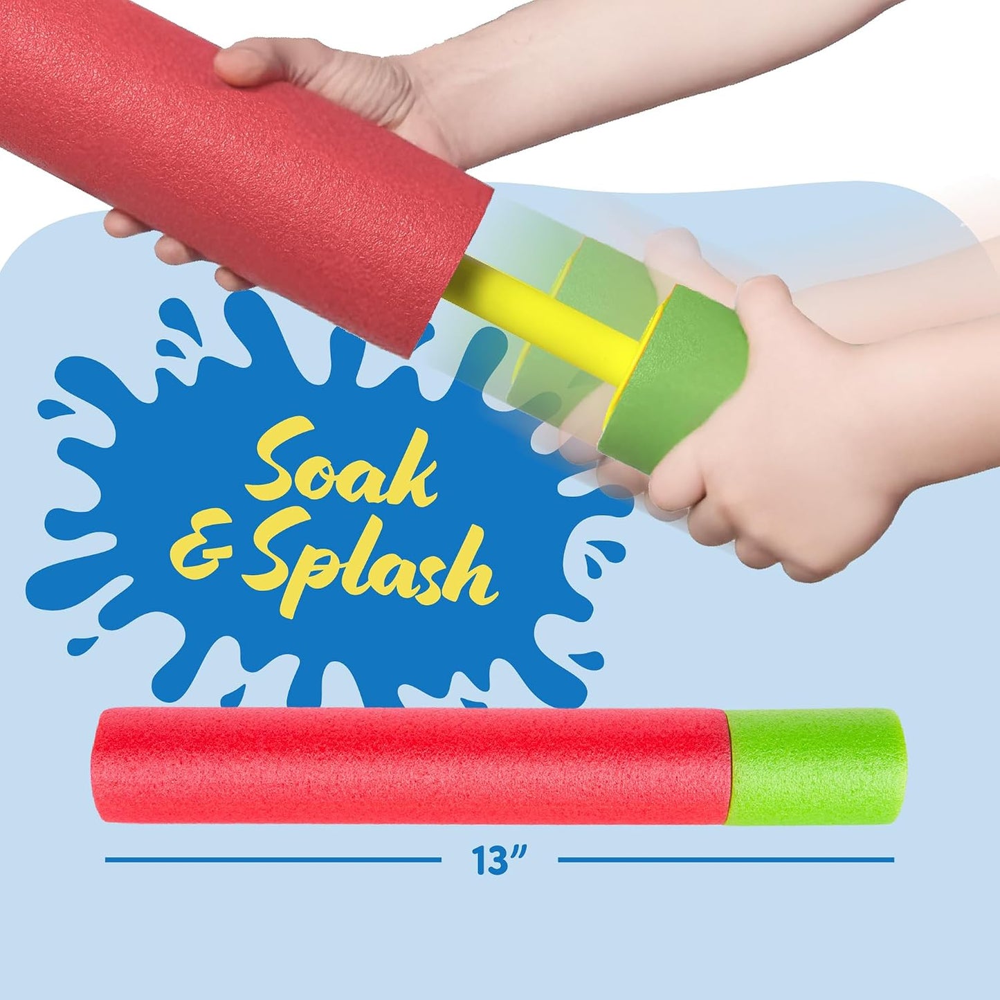 Hot ArtCreativity Water Guns for Kids - 6 Pack - Swimming Pool Toys Water Squirter Gun - Fun Foam Water Blaster Pool Game Toys - Summer Beach Party Outdoor Activities for Kids Ages 4-8, 6-8, 8-10, 8-12