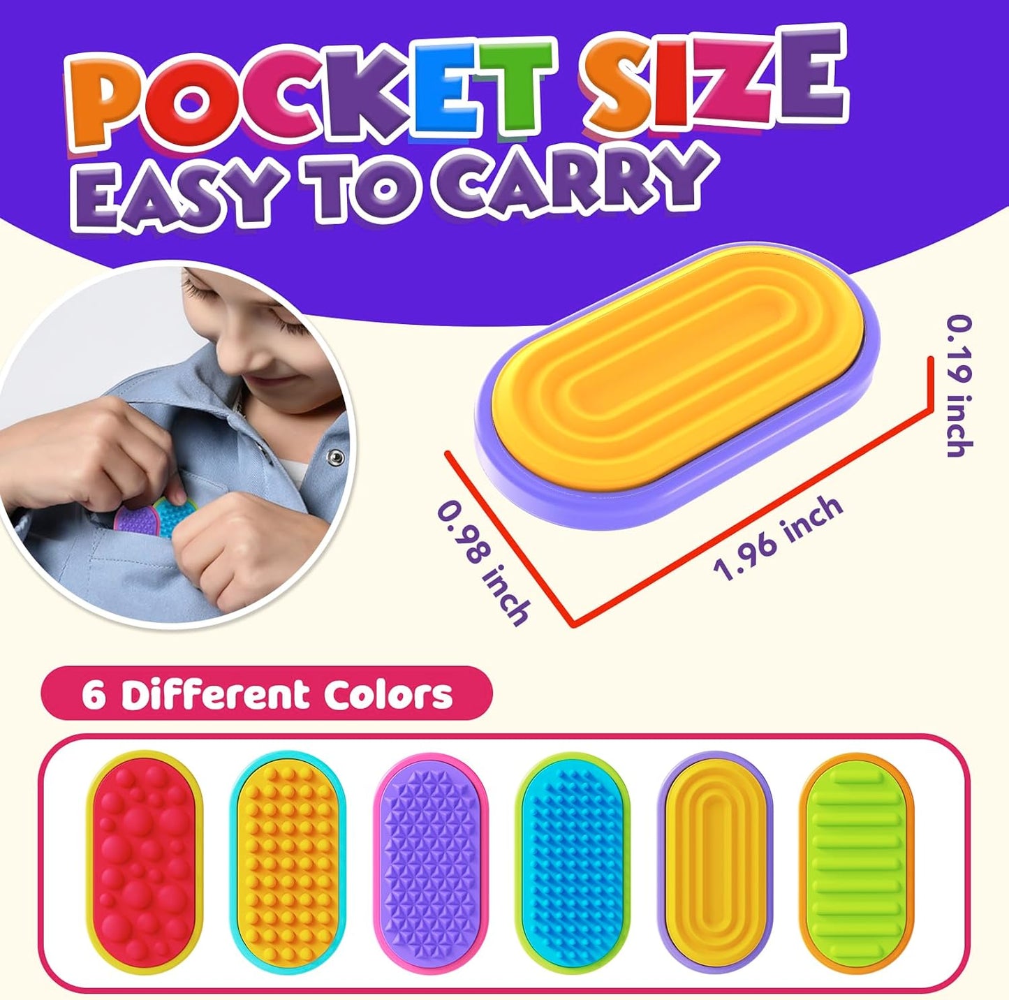 Hot Sensory Fidget Magnet Toys for Kids: Silicone Magnetic Sliders Stress Fidgets for Autism, Stress Small Texture Fidget Toys for Classroom Prizes, Adults Office Desk / Portable Travel Must Haves, Gifts