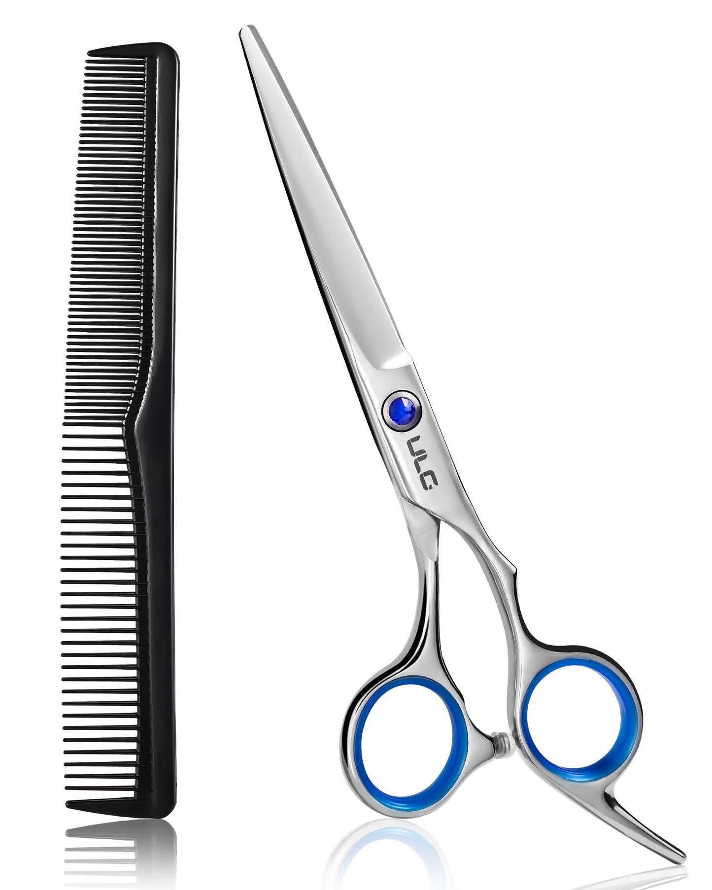 HotHair Cutting Scissors, ULG Professional Hair Scissors 6.5 inch Right-Hand Razor Edge Barber Shears Salon Hair Cutting Shears Made of Japanese Stainless Steel, Hand Sharpened Blue