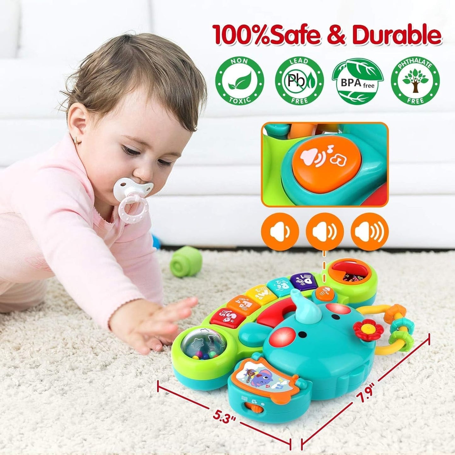 Hot Baby Piano Toy 6 to 12 Months Light Up Music Baby Toys for 6 9 12 18 Months Early Learning Educational Piano Keyboard Infant Babies Girl Toy 1 Year Old Boy Girls Gift