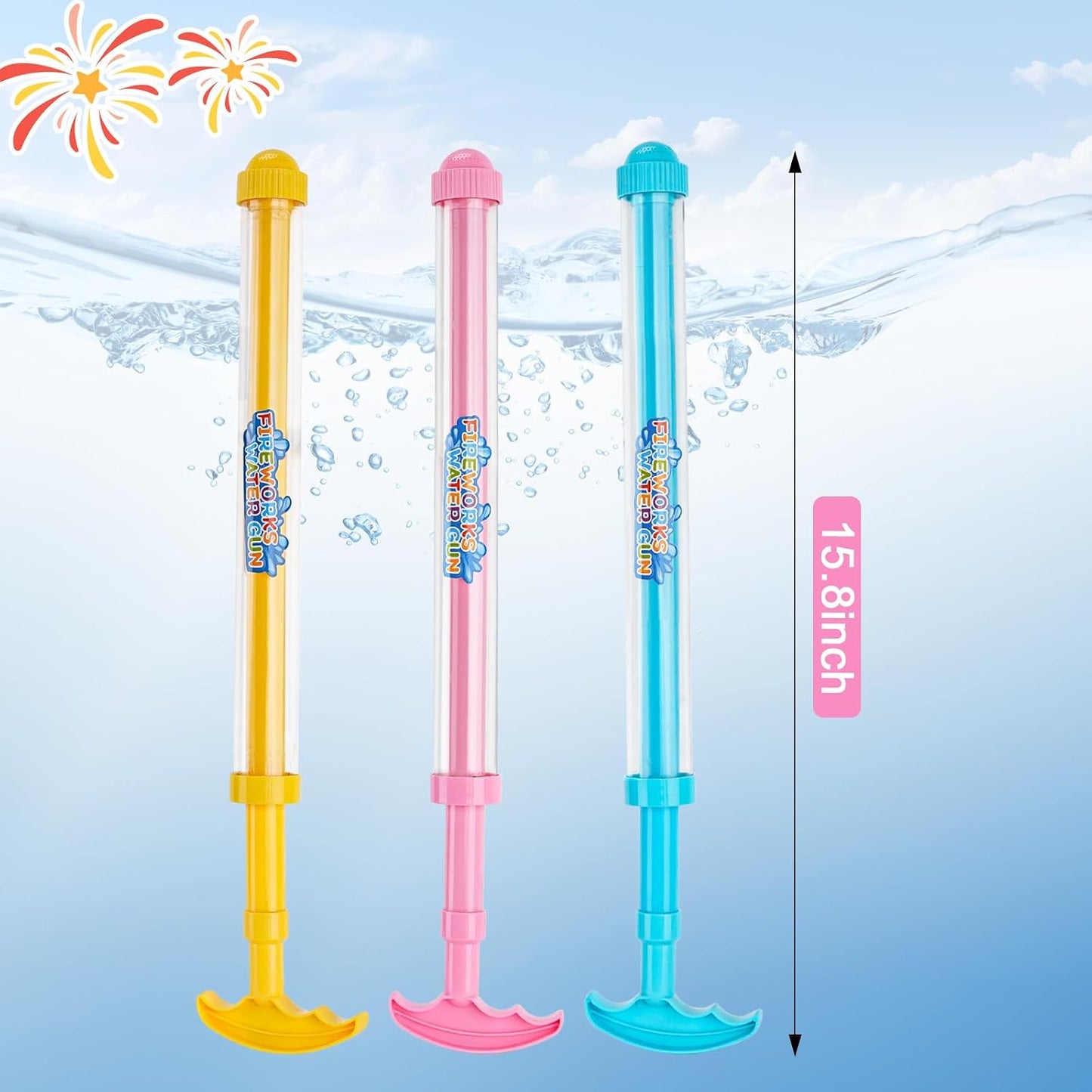 Hot 6Pack Creativity Fireworks Water Gun, Sprays Water Like Fireworks, Squirt Gun for Kids, Bulk Samll Water Blaster Summer Pool, Backyard, Beach, Birthday Party Outdoor Game Toys