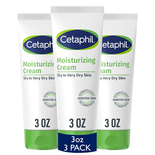 HotCetaphil Face & Body Moisturizer, Hydrating Moisturizing Cream for Dry to Very Dry, Sensitive Skin, NEW 3 oz Pack of 3, Fragrance Free, Non-Comedogenic, Non-Greasy | Face & Body Cream, Dry To Very Dry Skin, Non-Comedogenic, Fragrance Free, Dermatologis